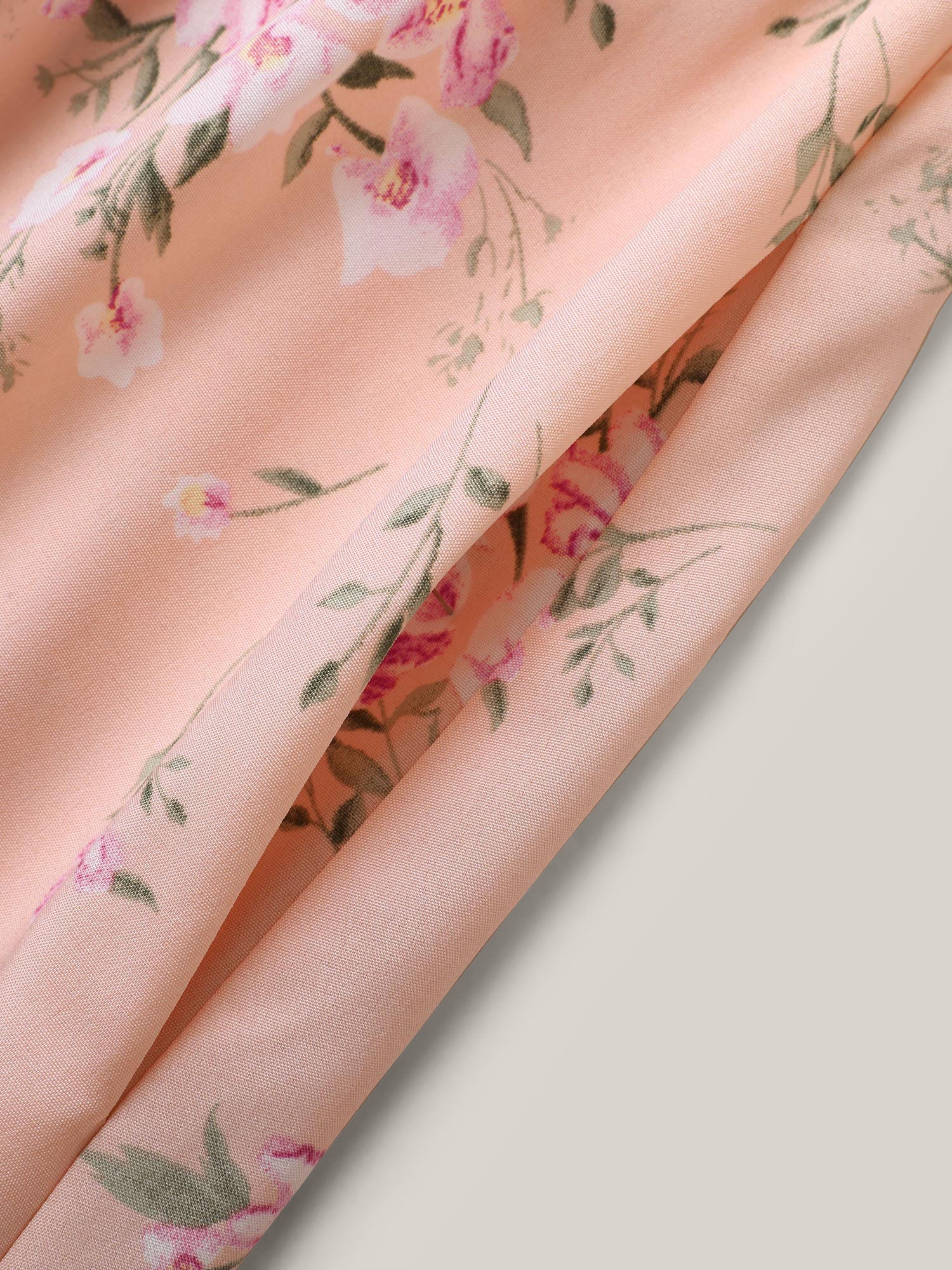 Floral Elastic Waist Tiered Ruffle Sleeve Dress - Image 10