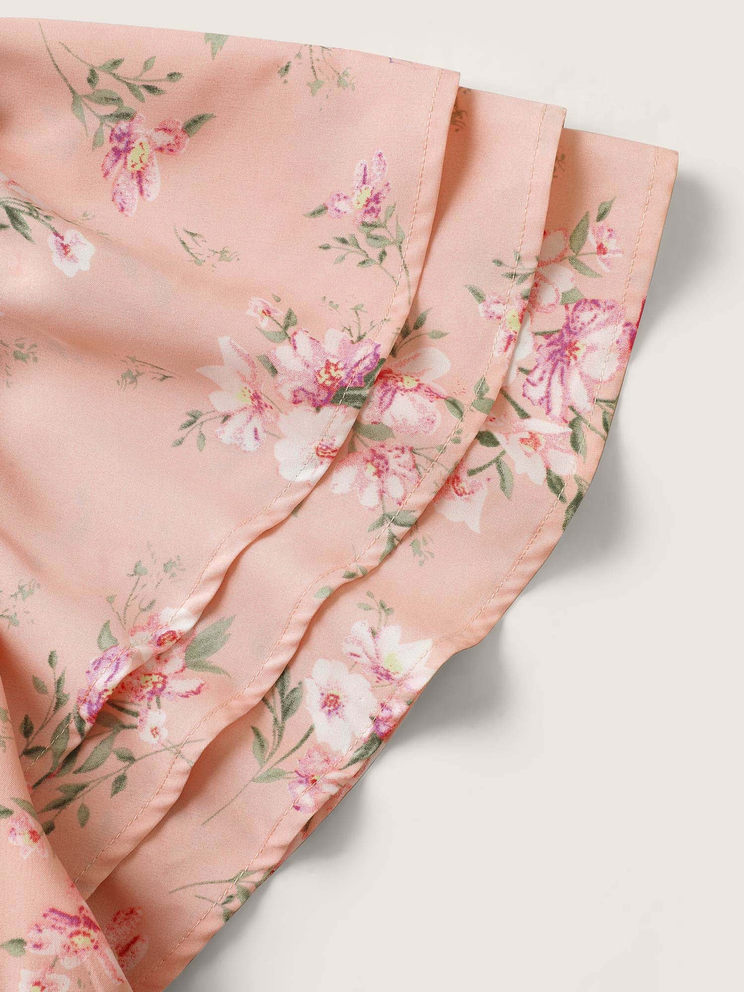 Floral Elastic Waist Tiered Ruffle Sleeve Dress - Image 9