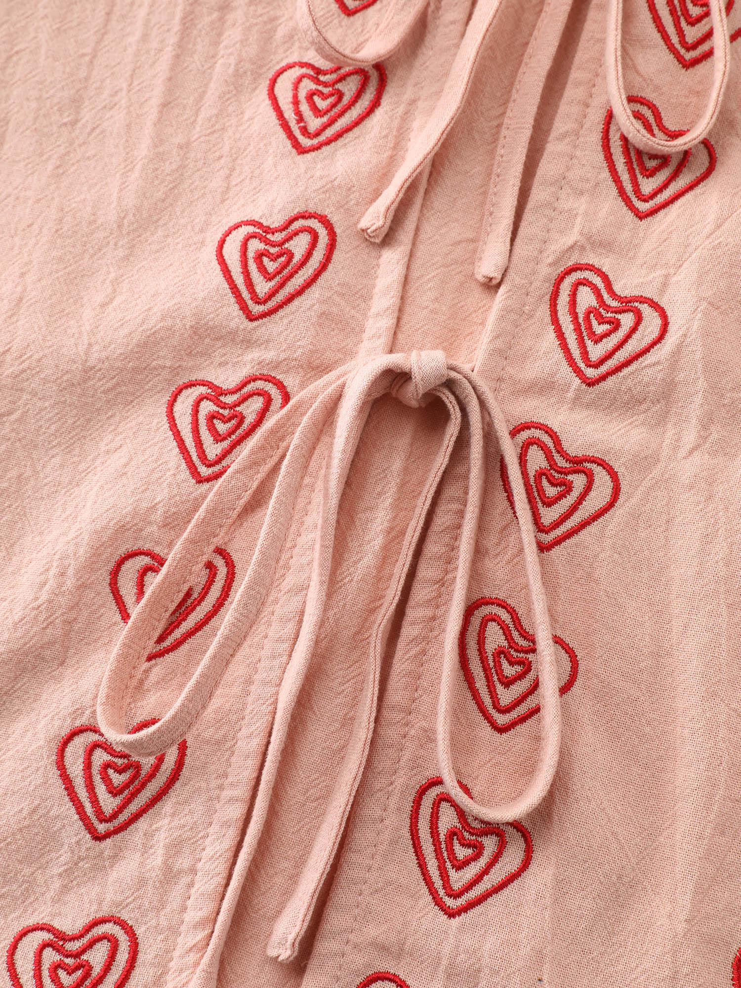 Cotton Floral Embroidered Double-Tie Blouse - Image 6