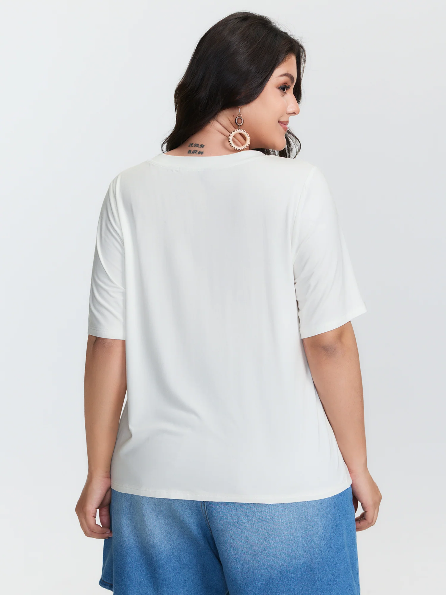 Floral Embroidered Knotted-Front Blouse - Image 4