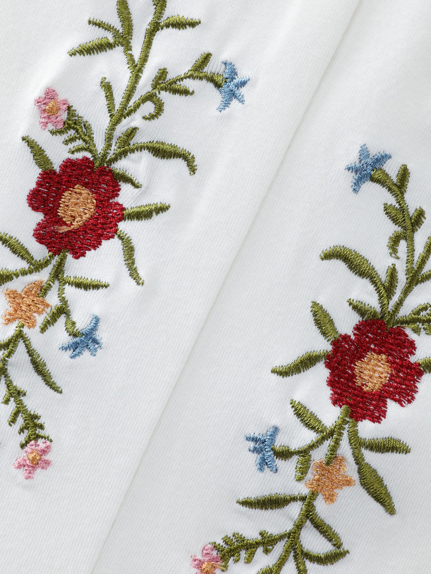 Floral Embroidered Knotted-Front Blouse - Image 5
