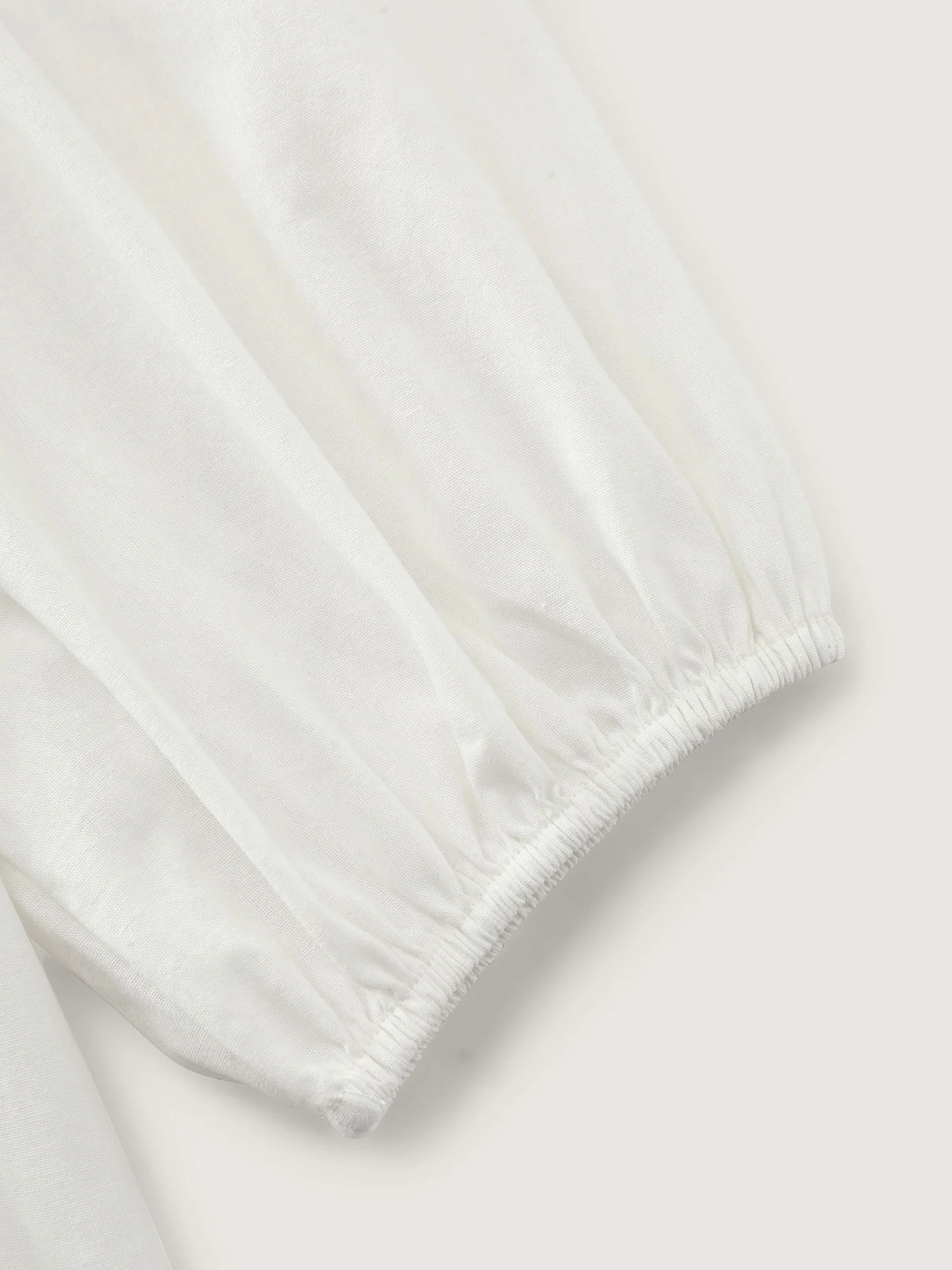 Floral Embroidered Lace Cinched Flared Blouse - Image 6