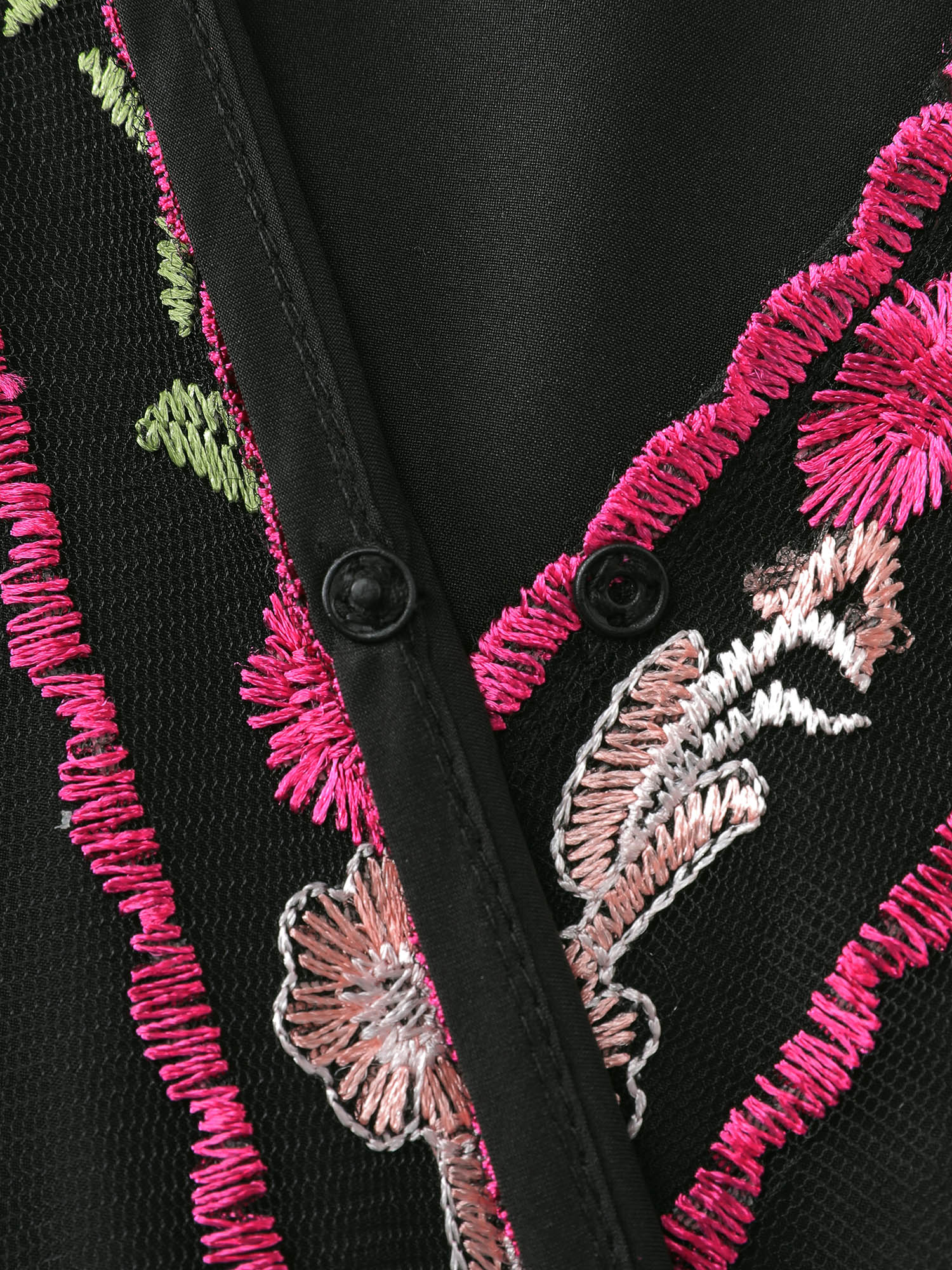 Floral Embroidered Mesh Lined Party Dress - Image 5