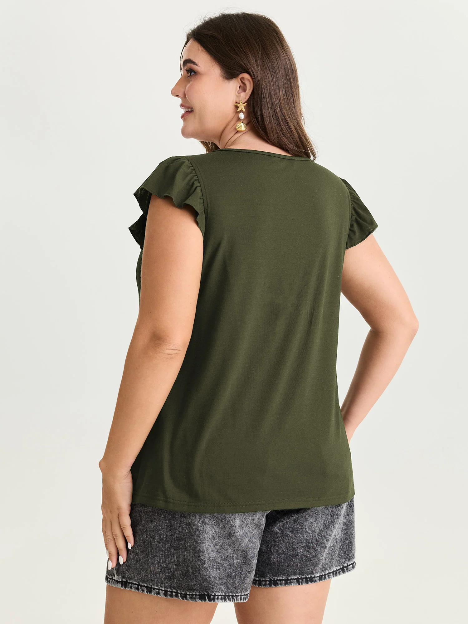 Floral Embroidered Neckline Knit Top - Image 10