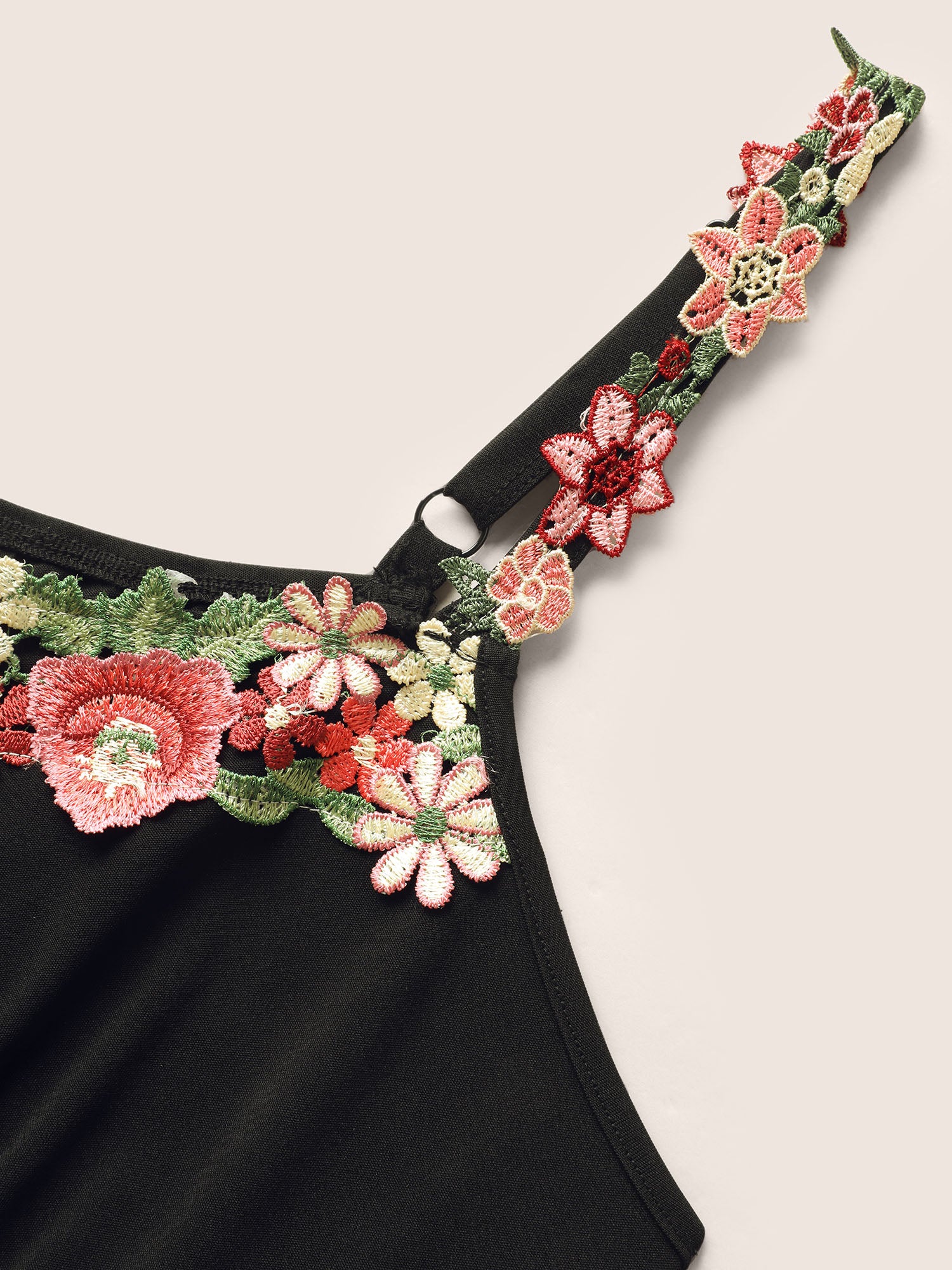 Floral Embroidered Pocket Midi Cami Dress - Image 6