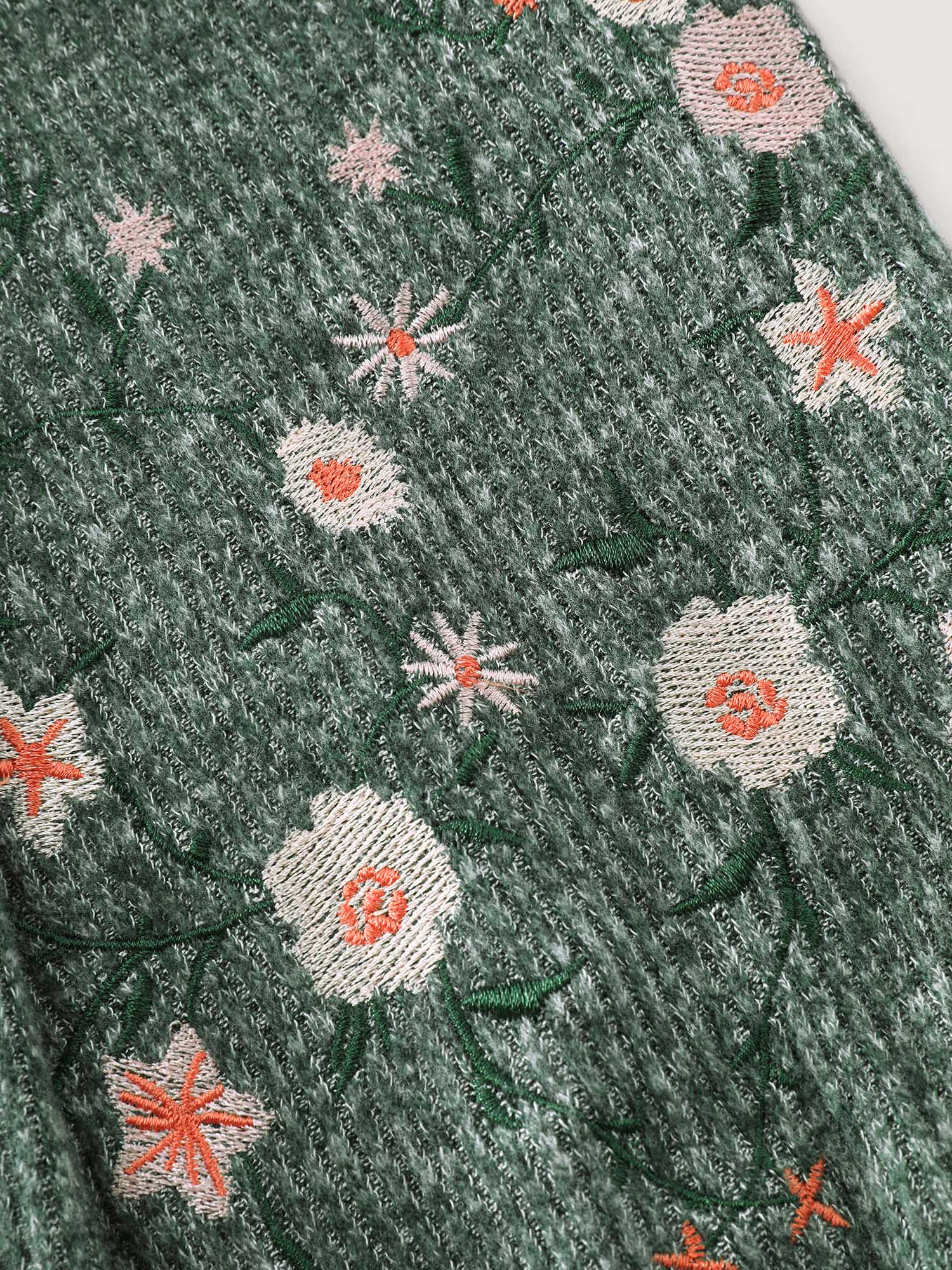 Floral Embroidered Sleeve Hooded Mini Dress - Image 6