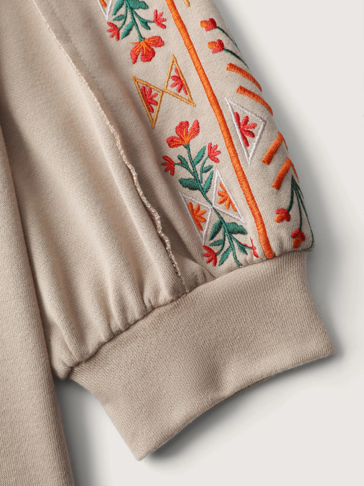 Floral Embroidered Sleeve Sweatshirt - Image 5