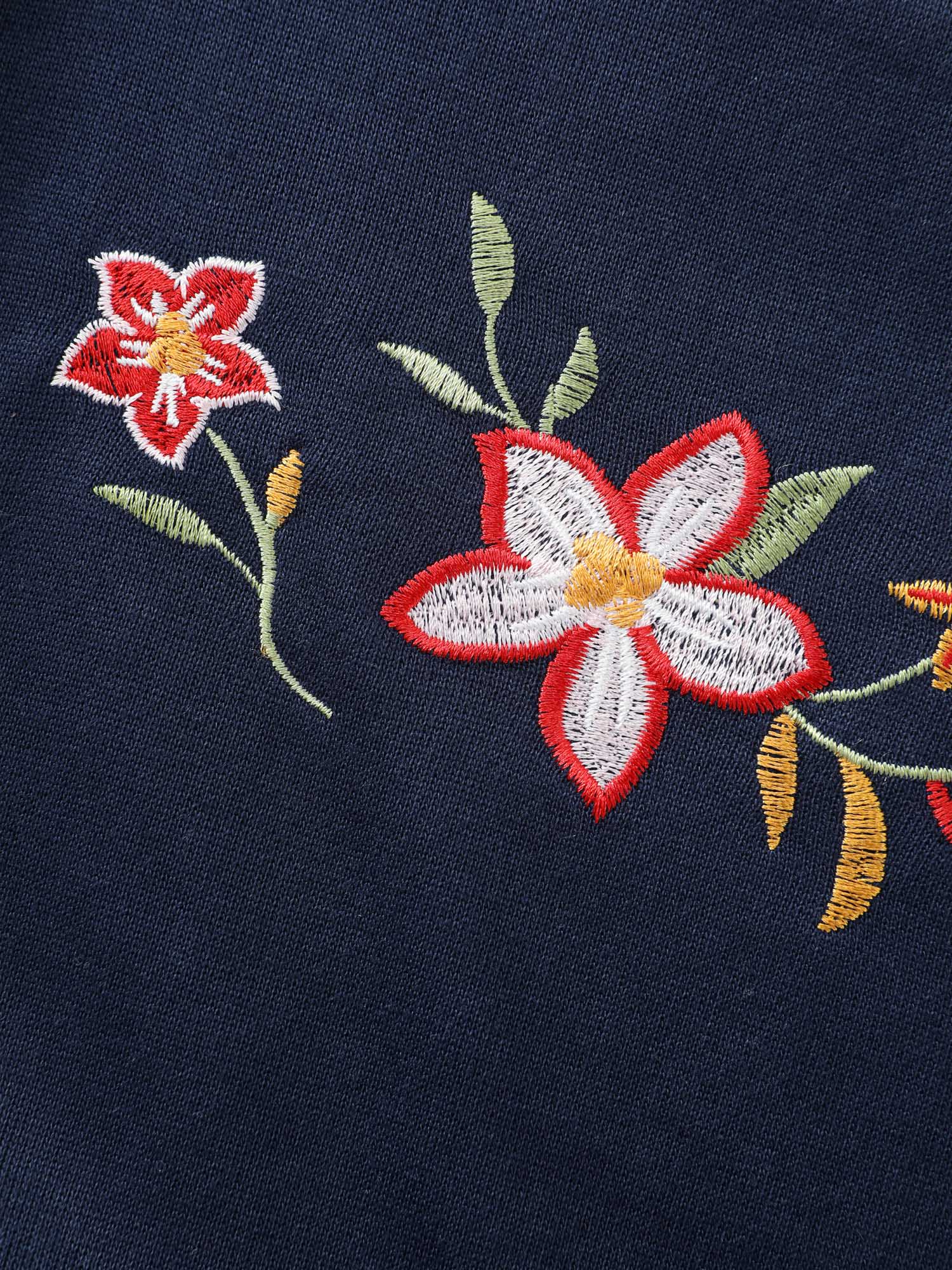 Floral Embroidered Stretchy Adjustable Mini Dress - Image 6