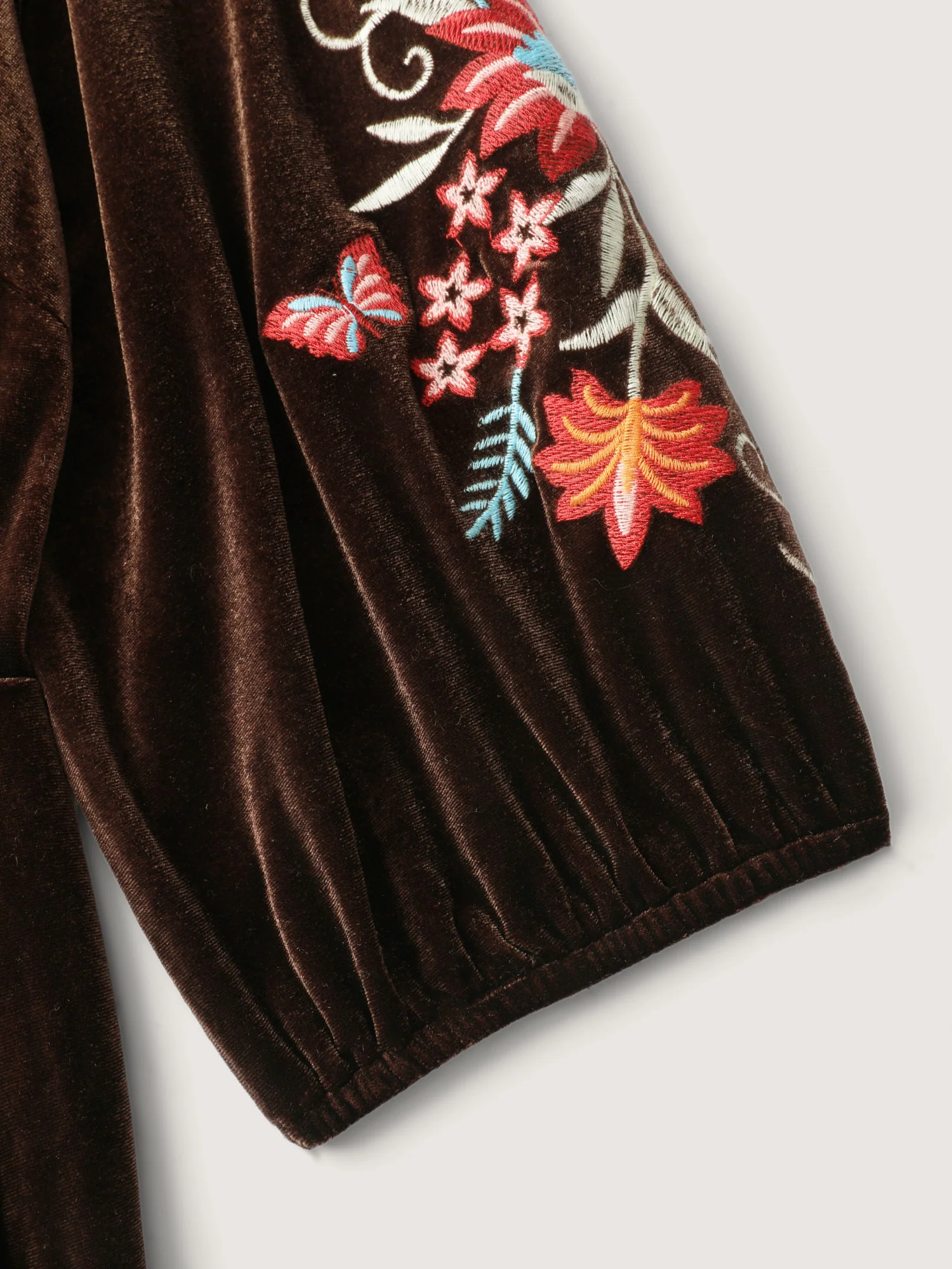Floral Embroidered Stretchy Waist Pockets Midi Dress - Image 6