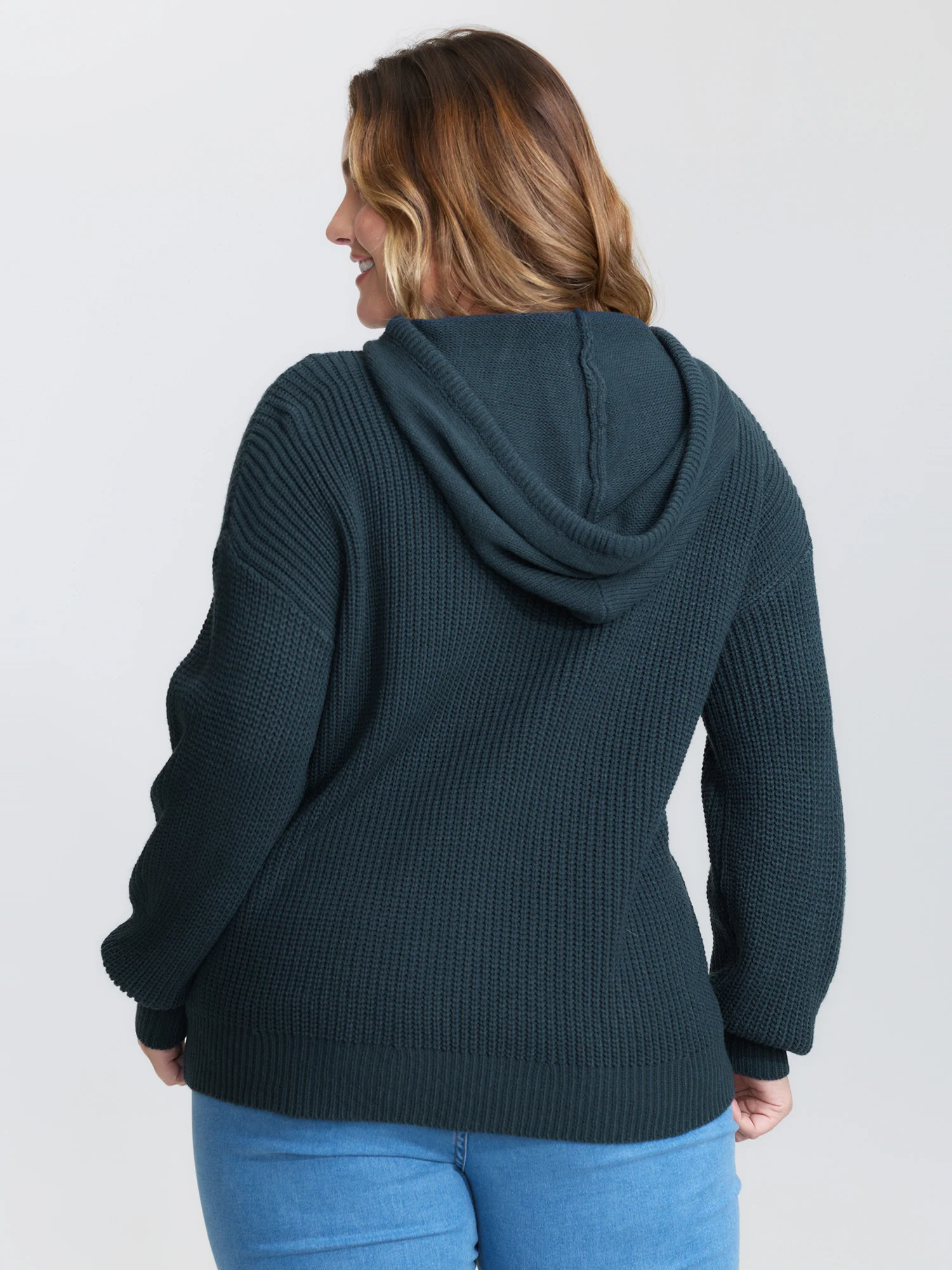 Floral Embroidery Hooded Textured Pullover - Image 5