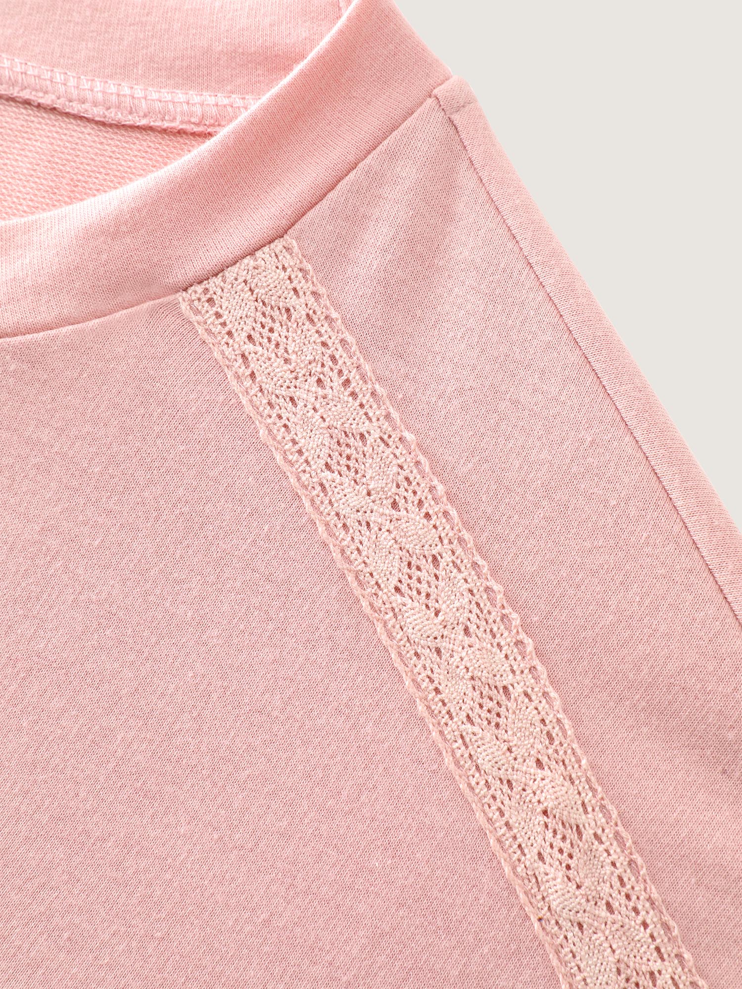 Floral Embroidery Lace Trim Sweatshirt - Image 6