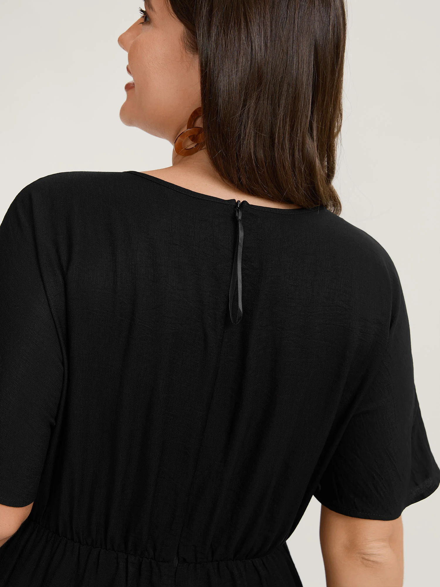 Floral Embroidery V-Neck Jumpsuit - Image 4