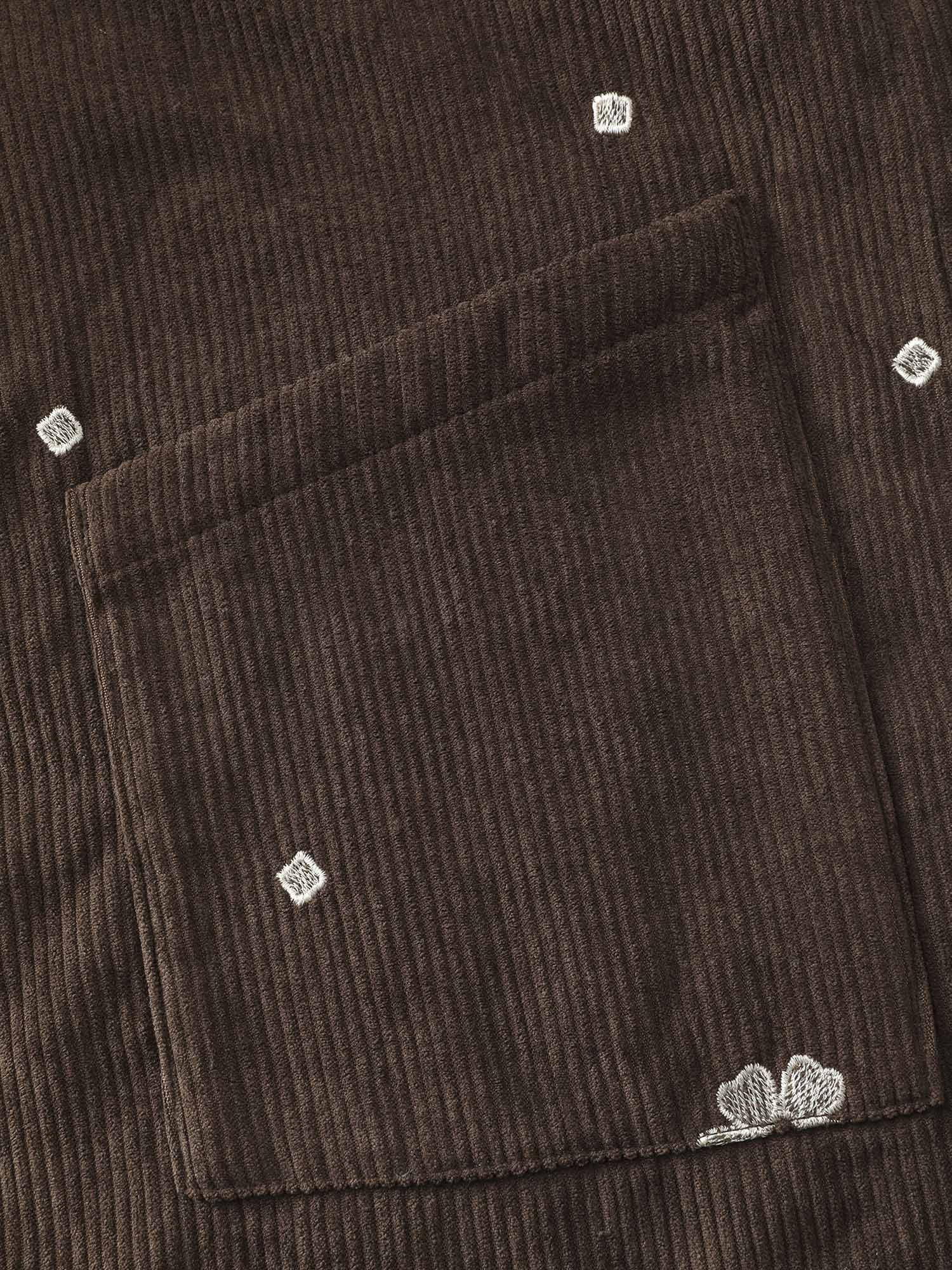 Floral Emrboidered Textured Button Jacket - Image 6