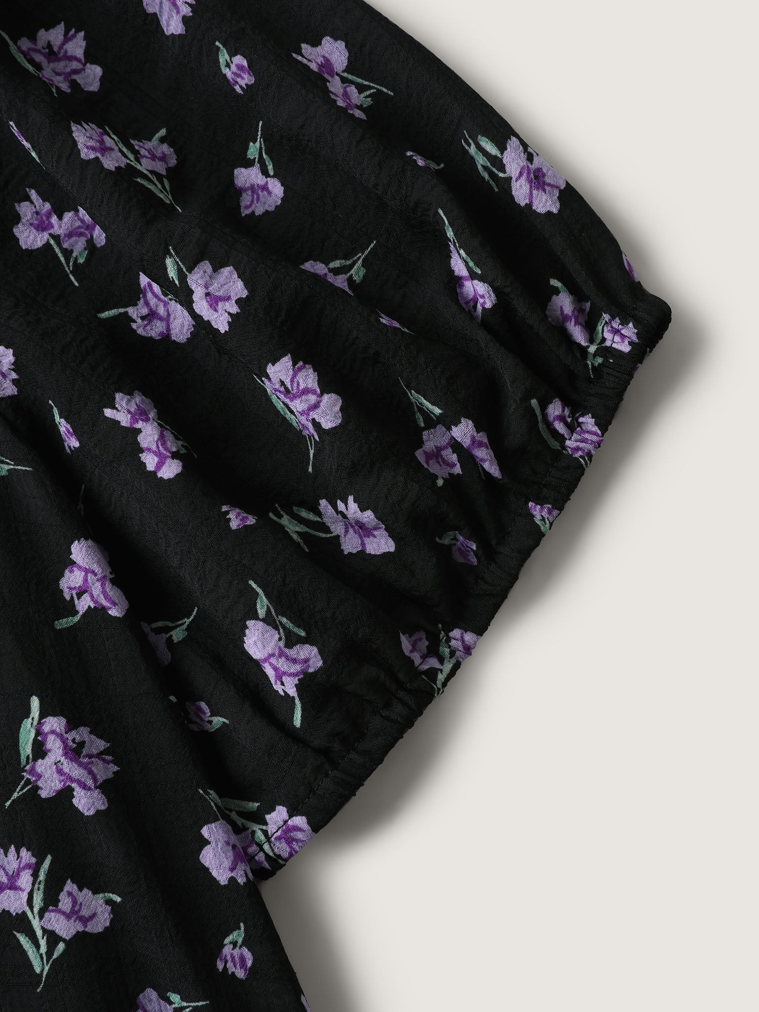 Floral Fiesta Pleated Square Neck Blouse - Image 6