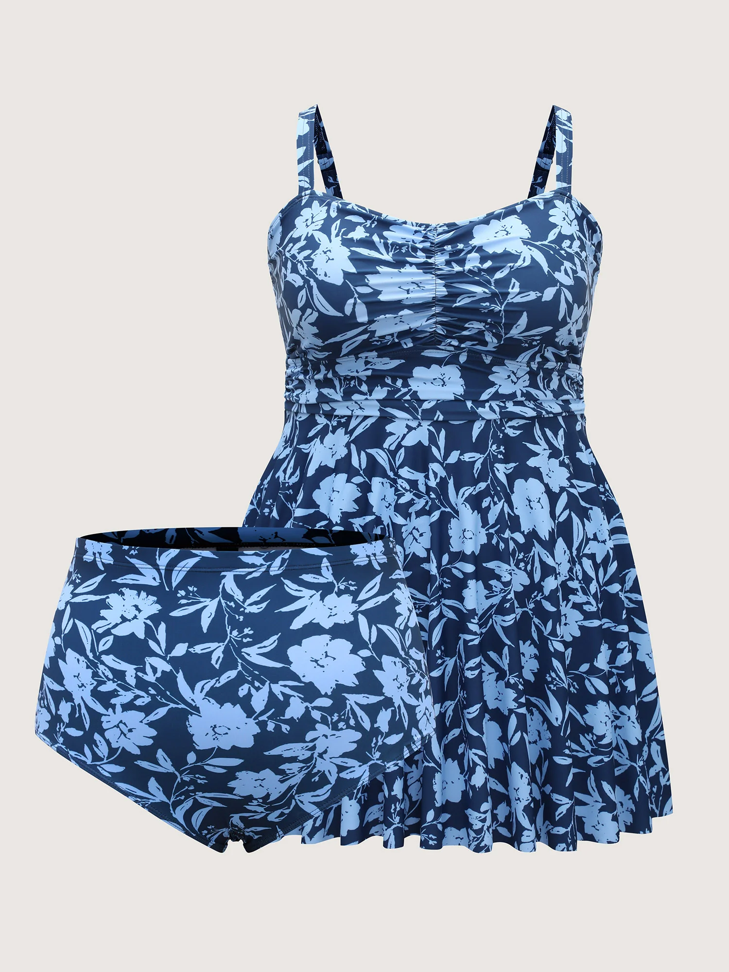 Floral Fit and Flare Swim Dress - Image 5
