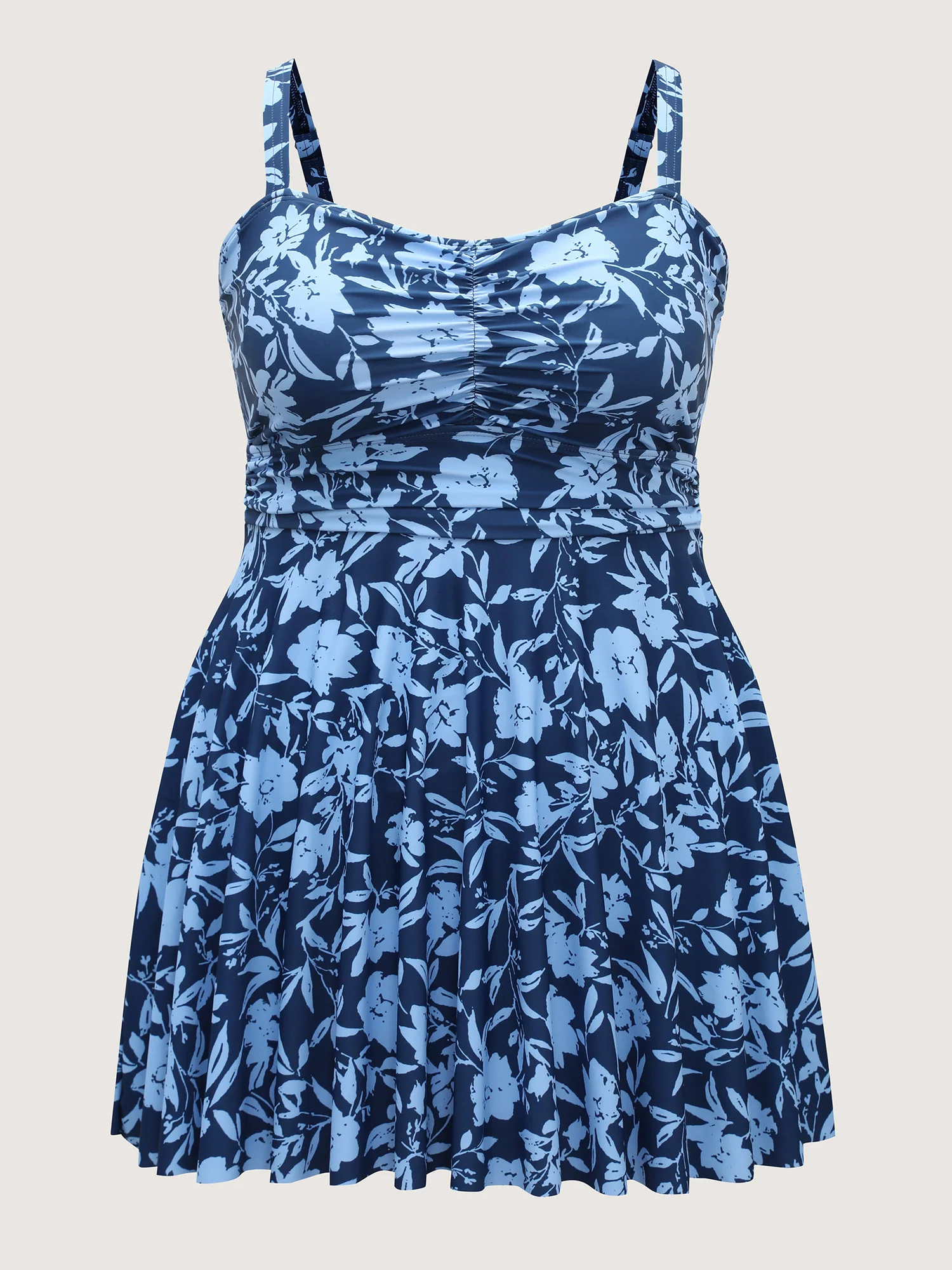 Floral Fit and Flare Swim Dress - Image 6