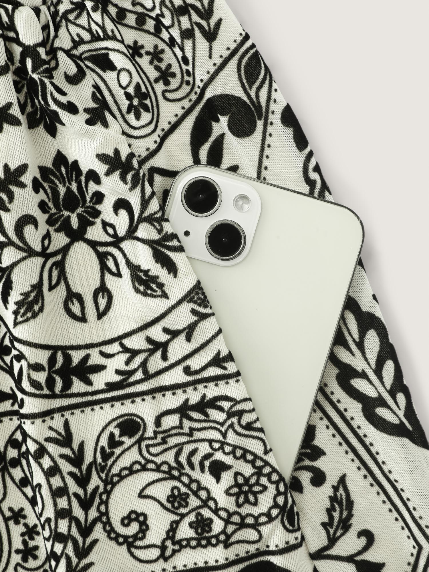 Floral Flocked Print Cami Midi Dress - Image 5