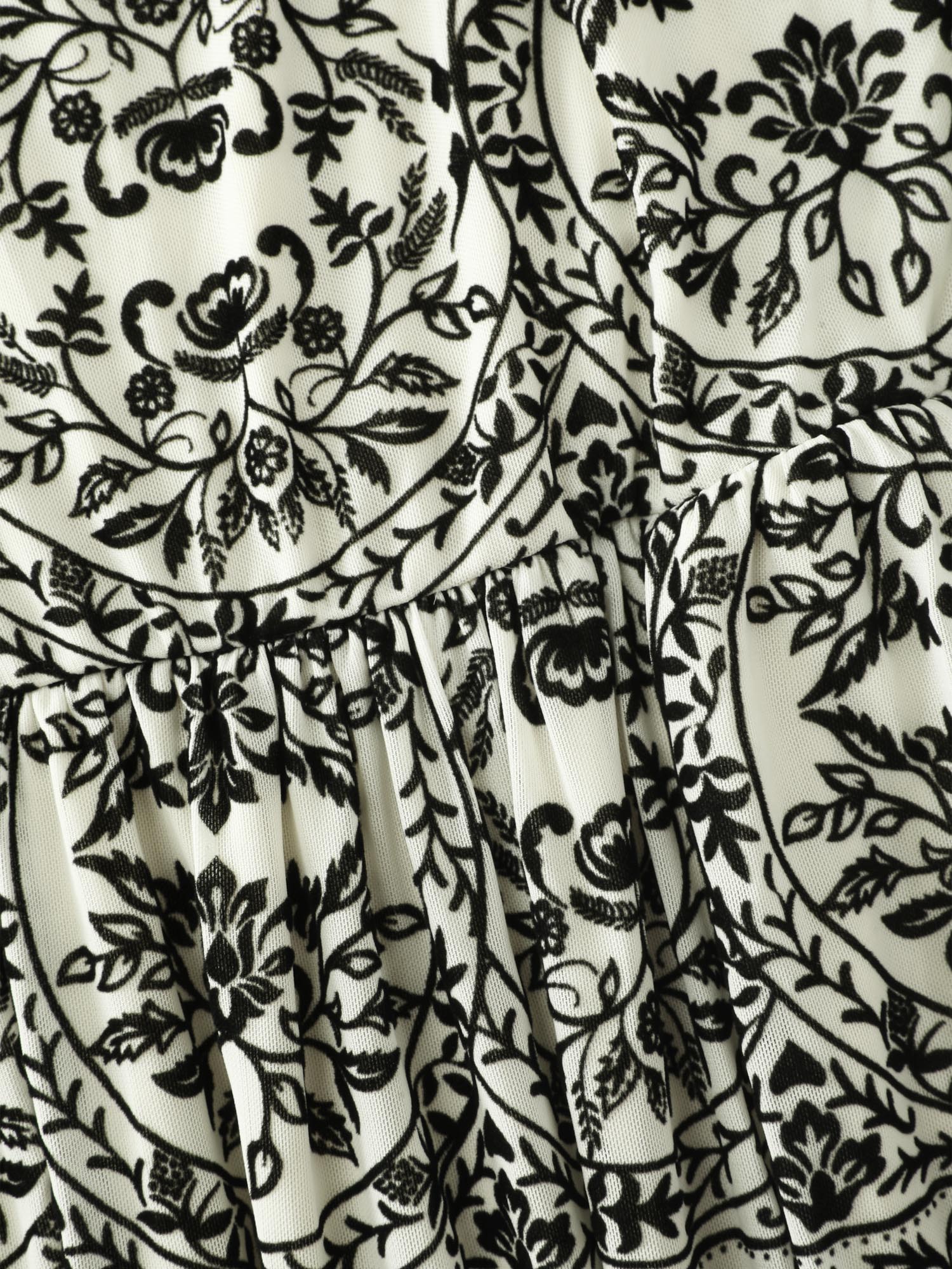 Floral Flocked Print Cami Midi Dress - Image 6