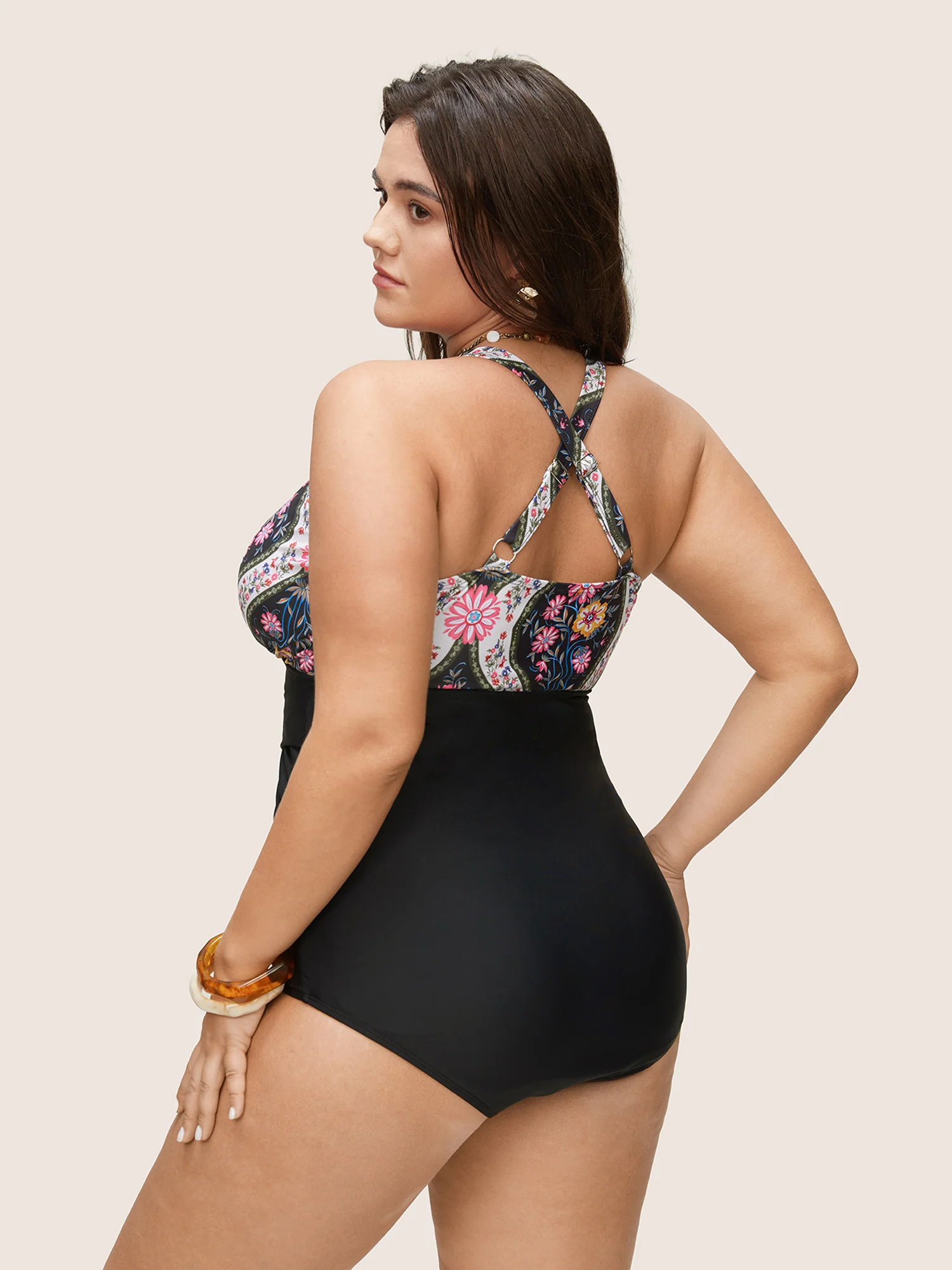 Floral Flutters Buckle Detail One Piece Swimsuit - Image 2