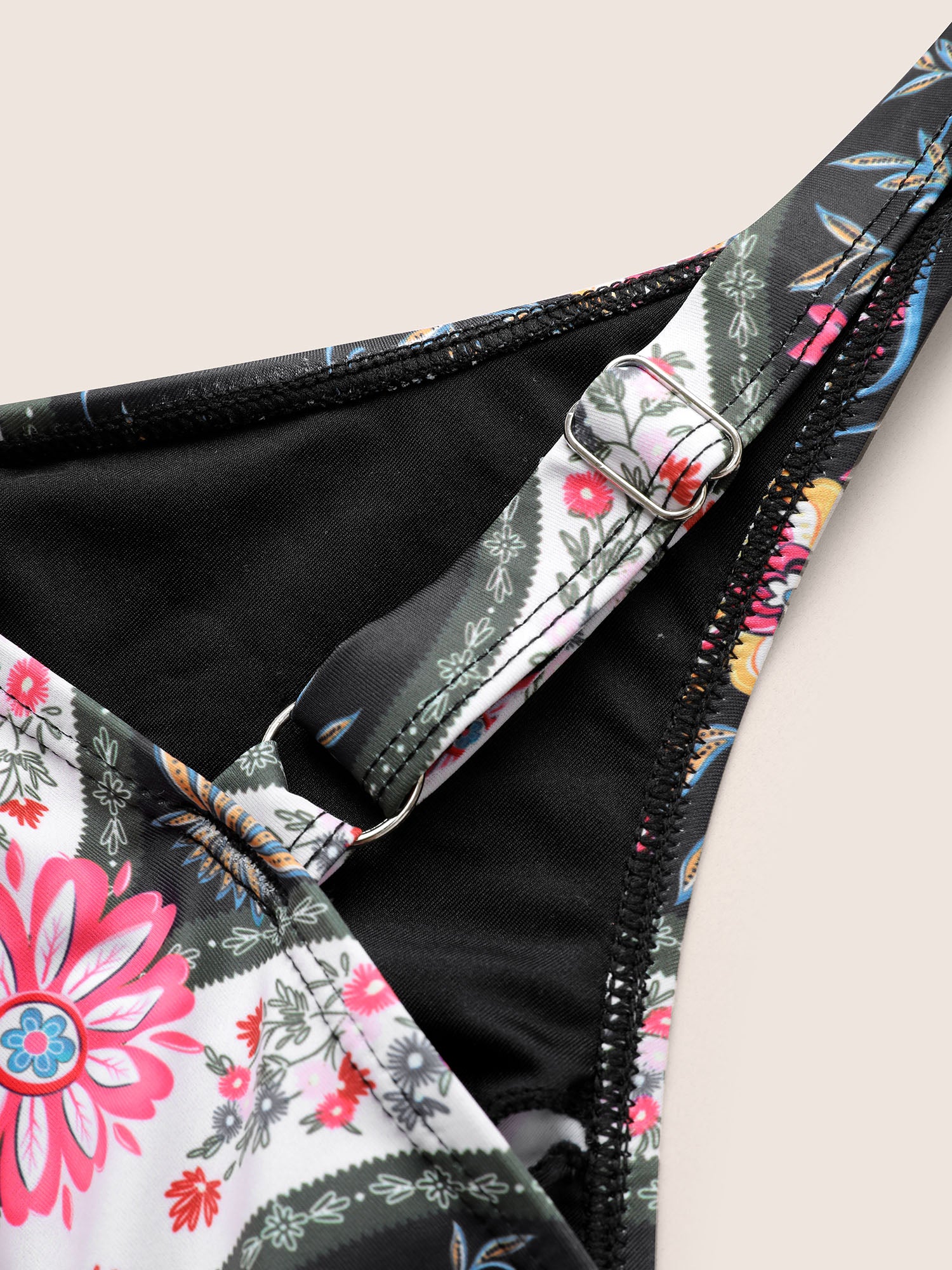 Floral Flutters Buckle Detail One Piece Swimsuit - Image 6