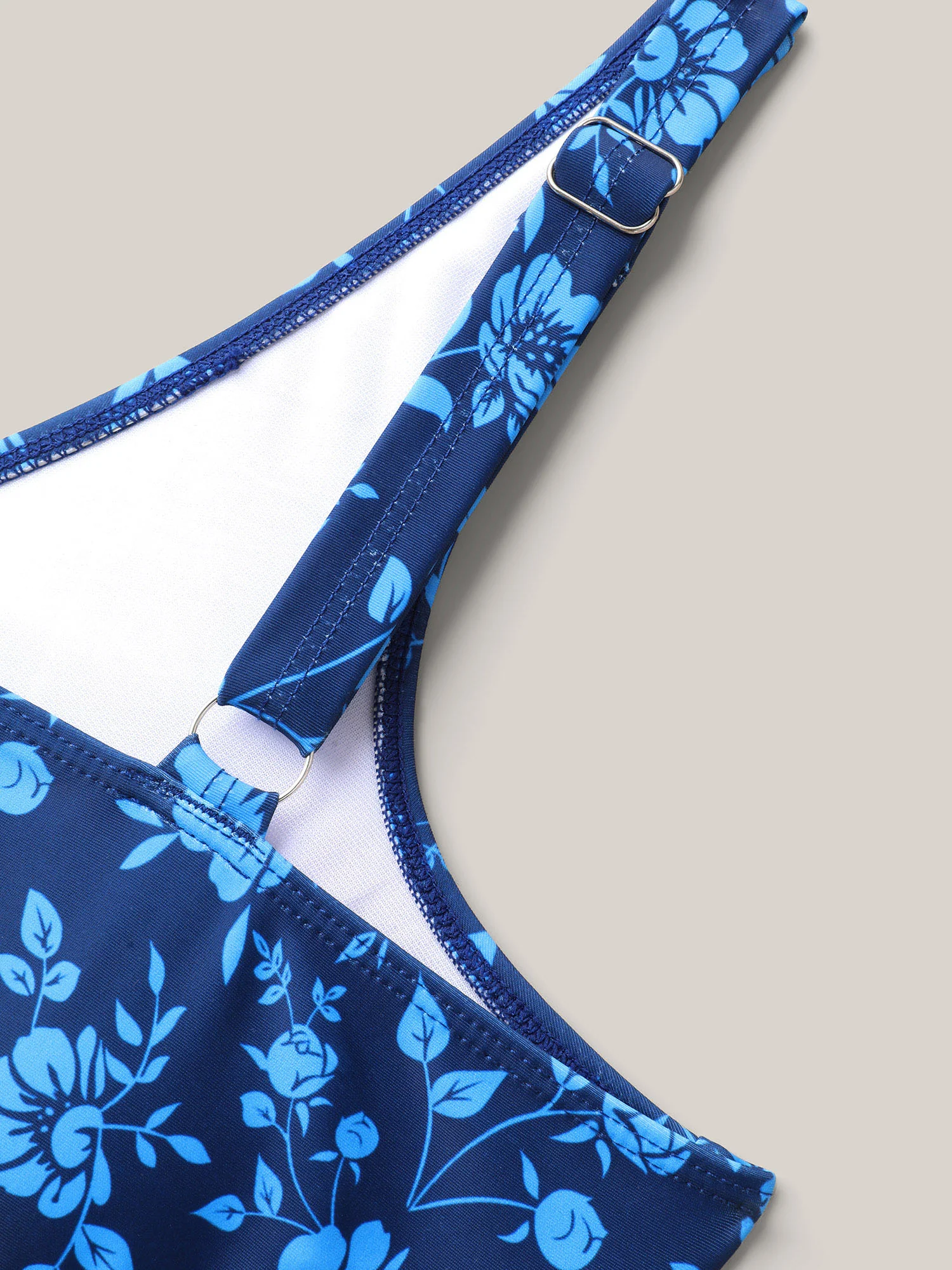 Floral Front-Knot One-Piece Swimsuit - Image 5