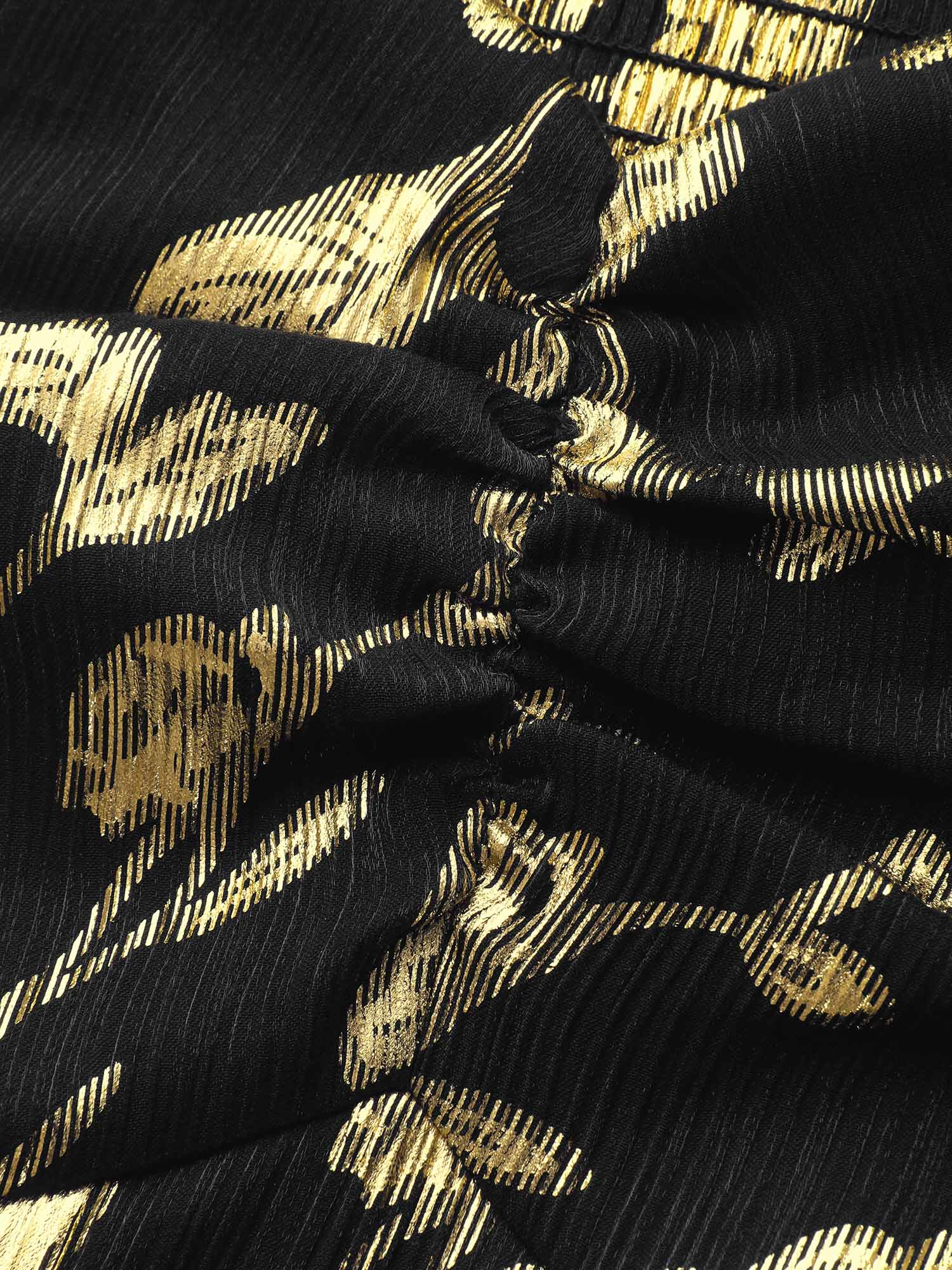 Floral Gold Stamp Smocked Blouse - Image 5