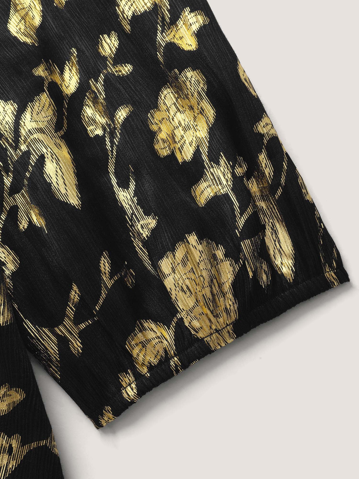 Floral Gold Stamp Smocked Blouse - Image 6