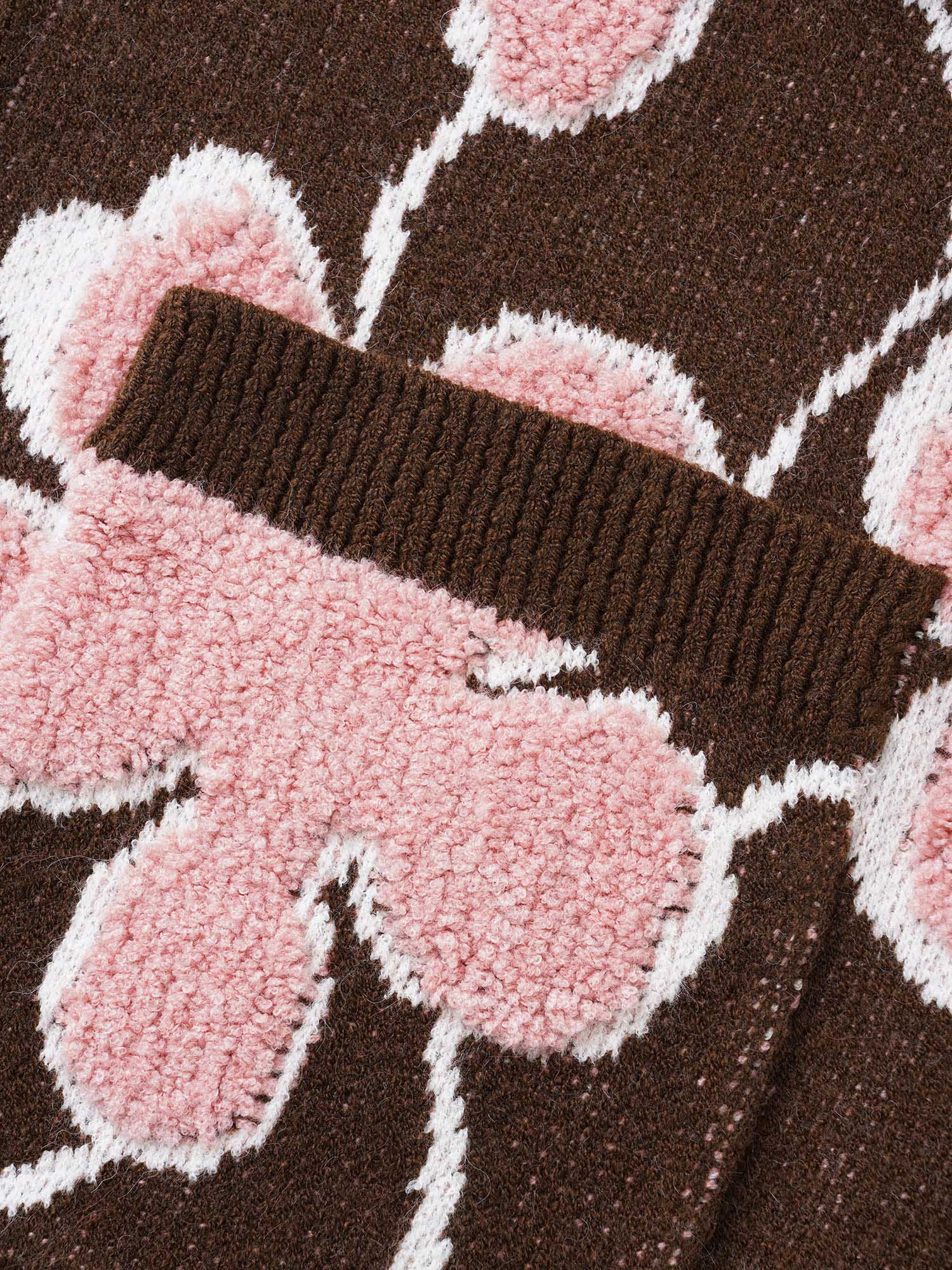 Floral Jacquard Open Front Pocket Cardigan - Image 6