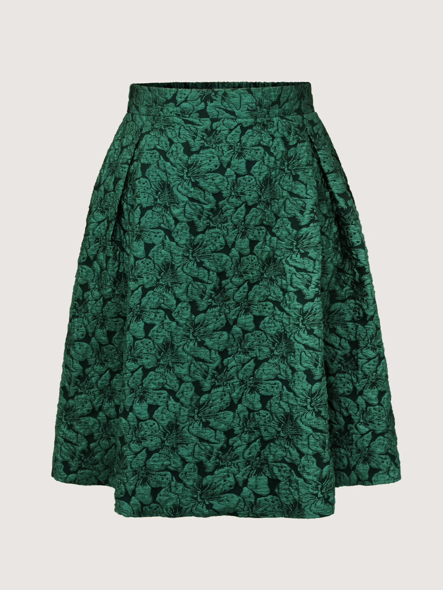Floral Jacquard Pleated Midi Skirt - Image 8