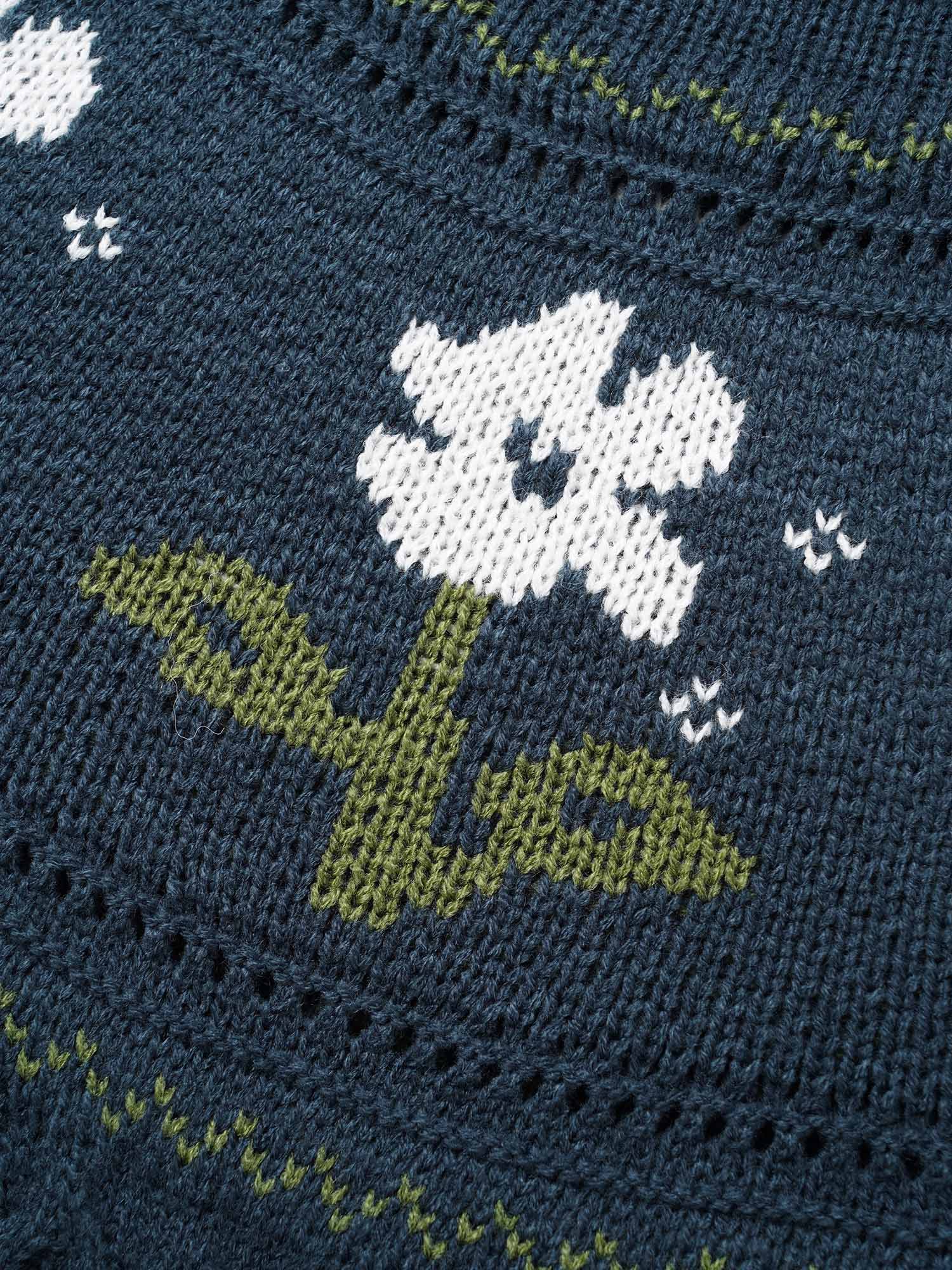 Floral Jacquard Raglan Sleeve Pullover - Image 6