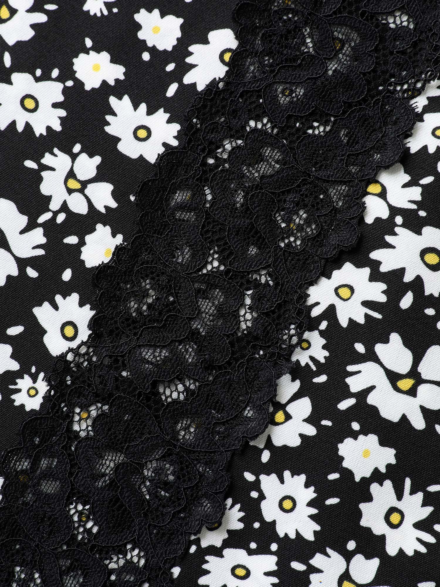 Floral Lace Front Flowy Midi Dress - Image 5
