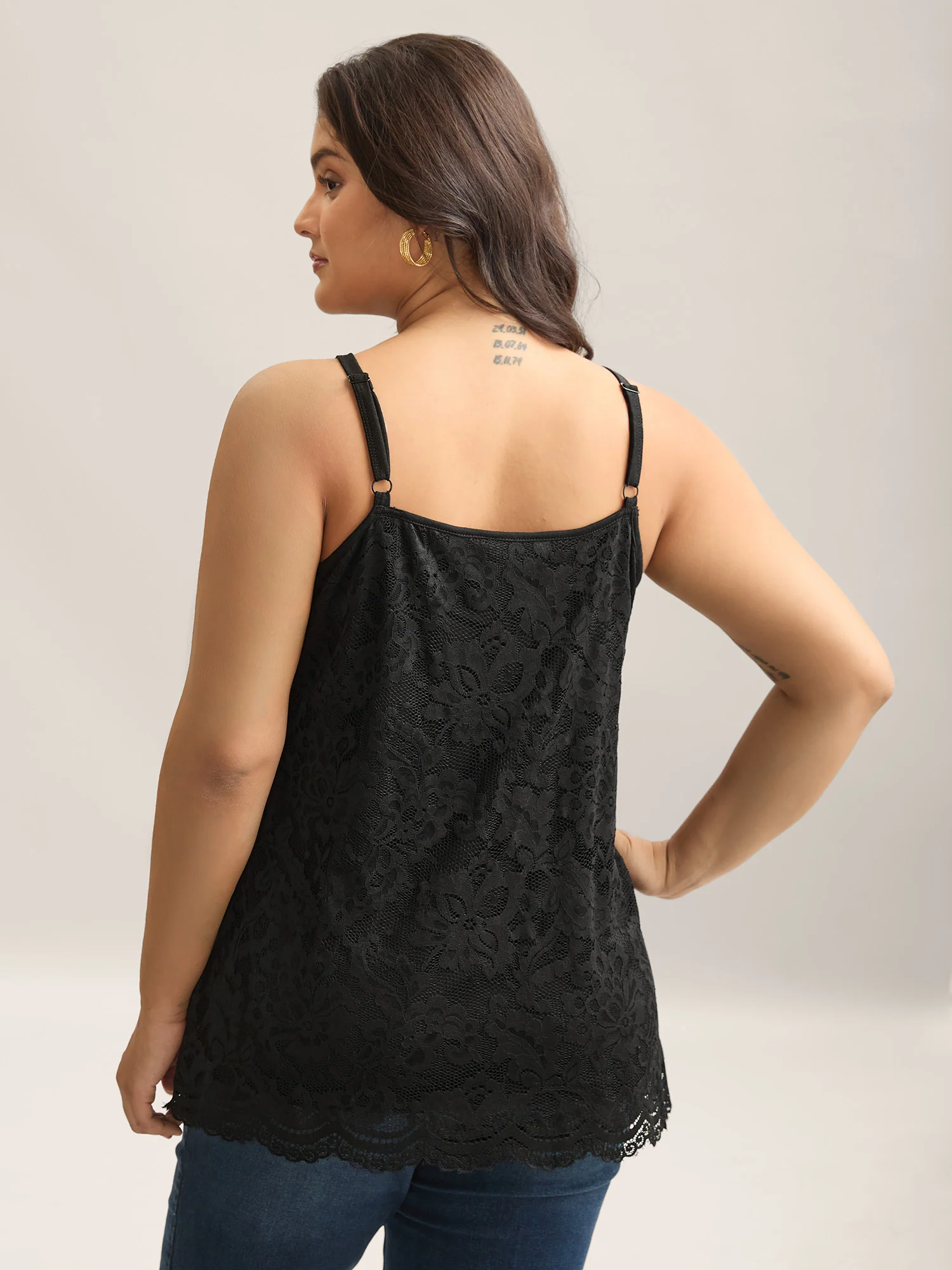 Floral Lace Lined Tank Top - Image 4