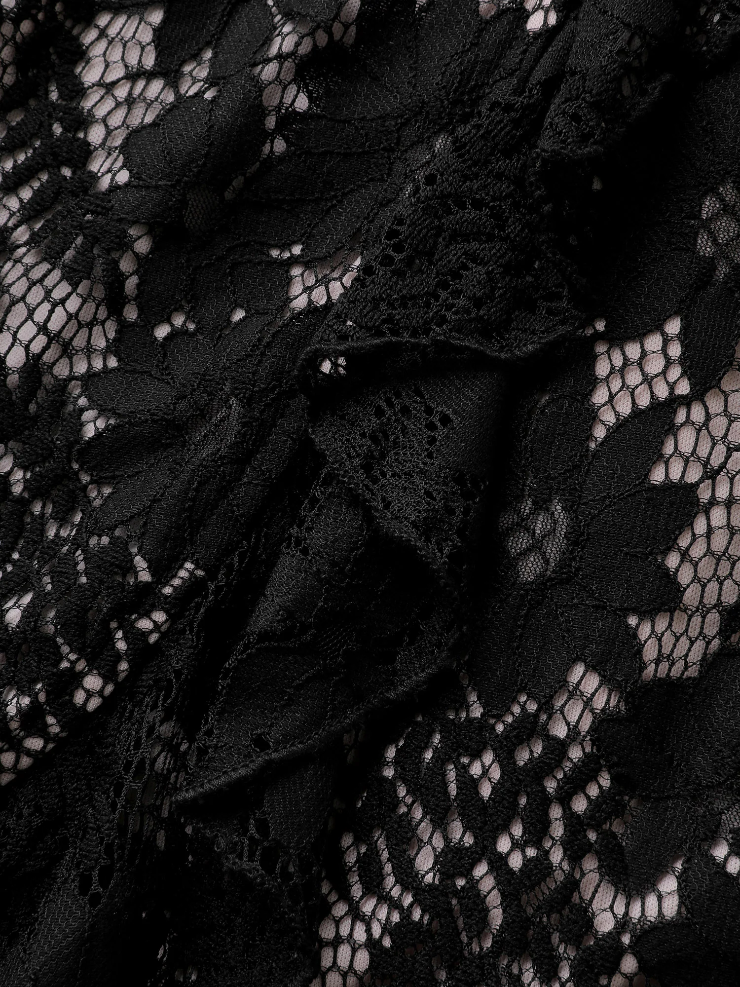 Floral Lace Lined Wrap Belted Midi Dress - Image 5