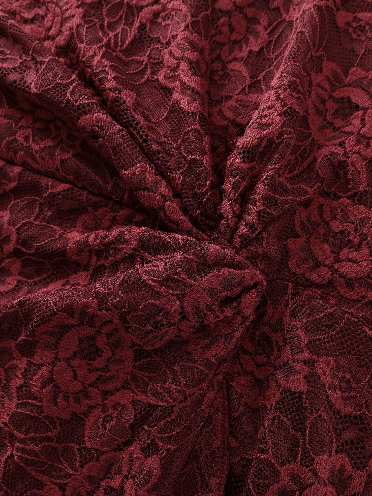 Floral Lace Ruffled Wrap Hem Midi Dress - Image 6