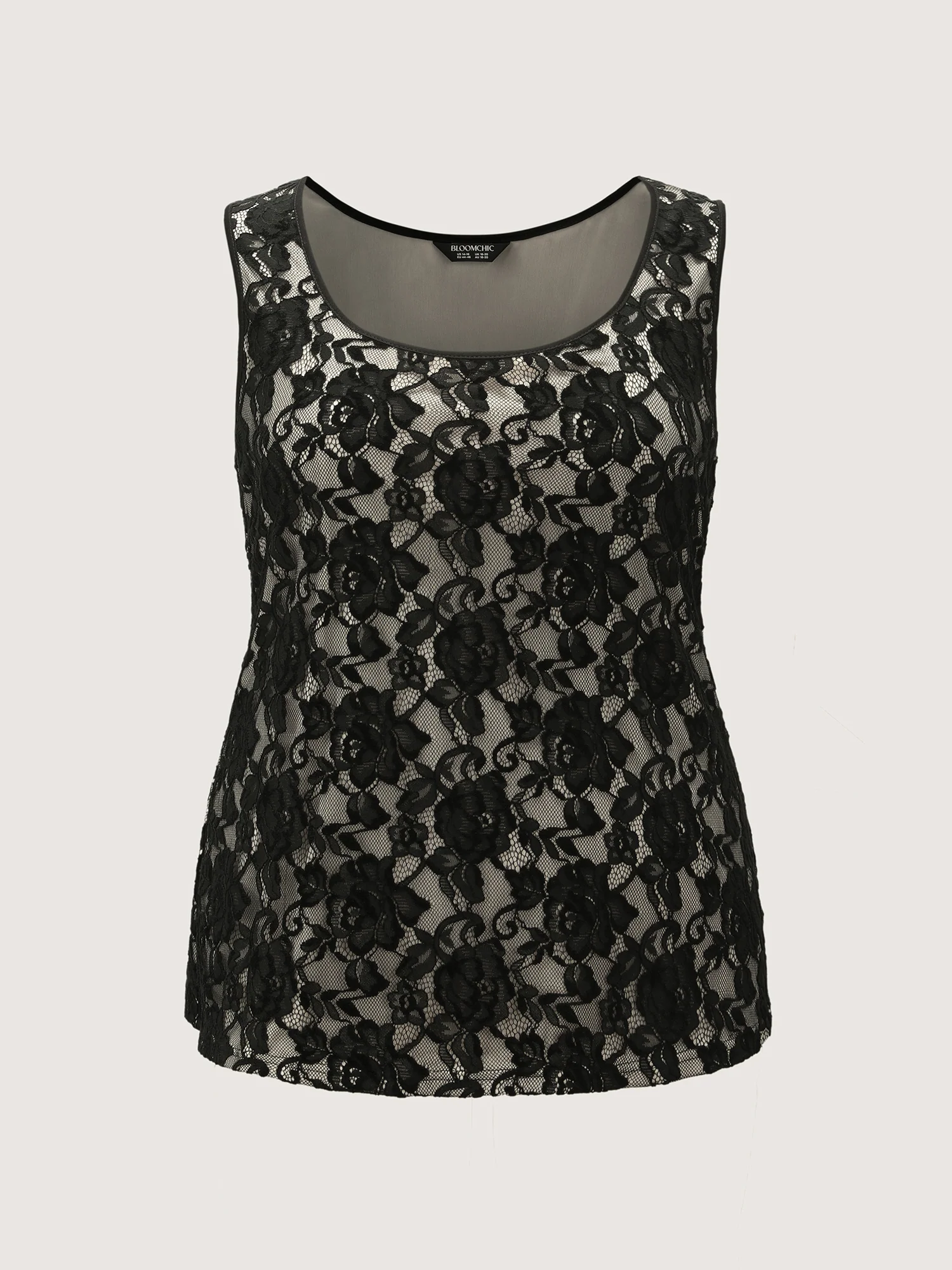 Floral Lace Scoop Neck Tank Top - Image 11