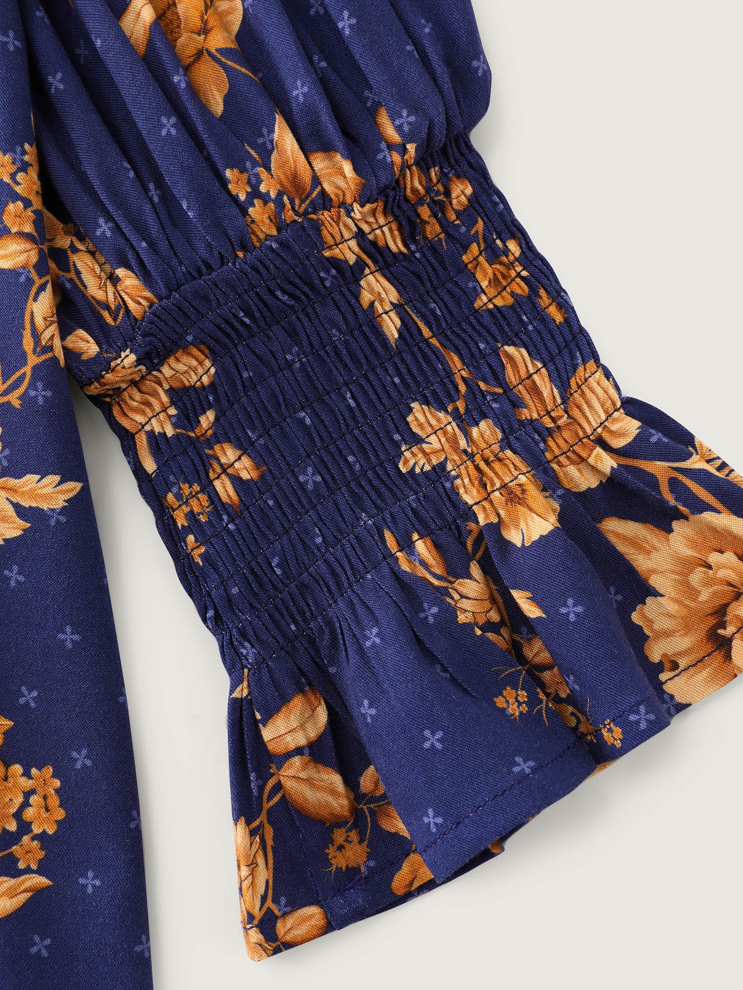 Floral Layered Ruffled Neckline Blouse - Image 6