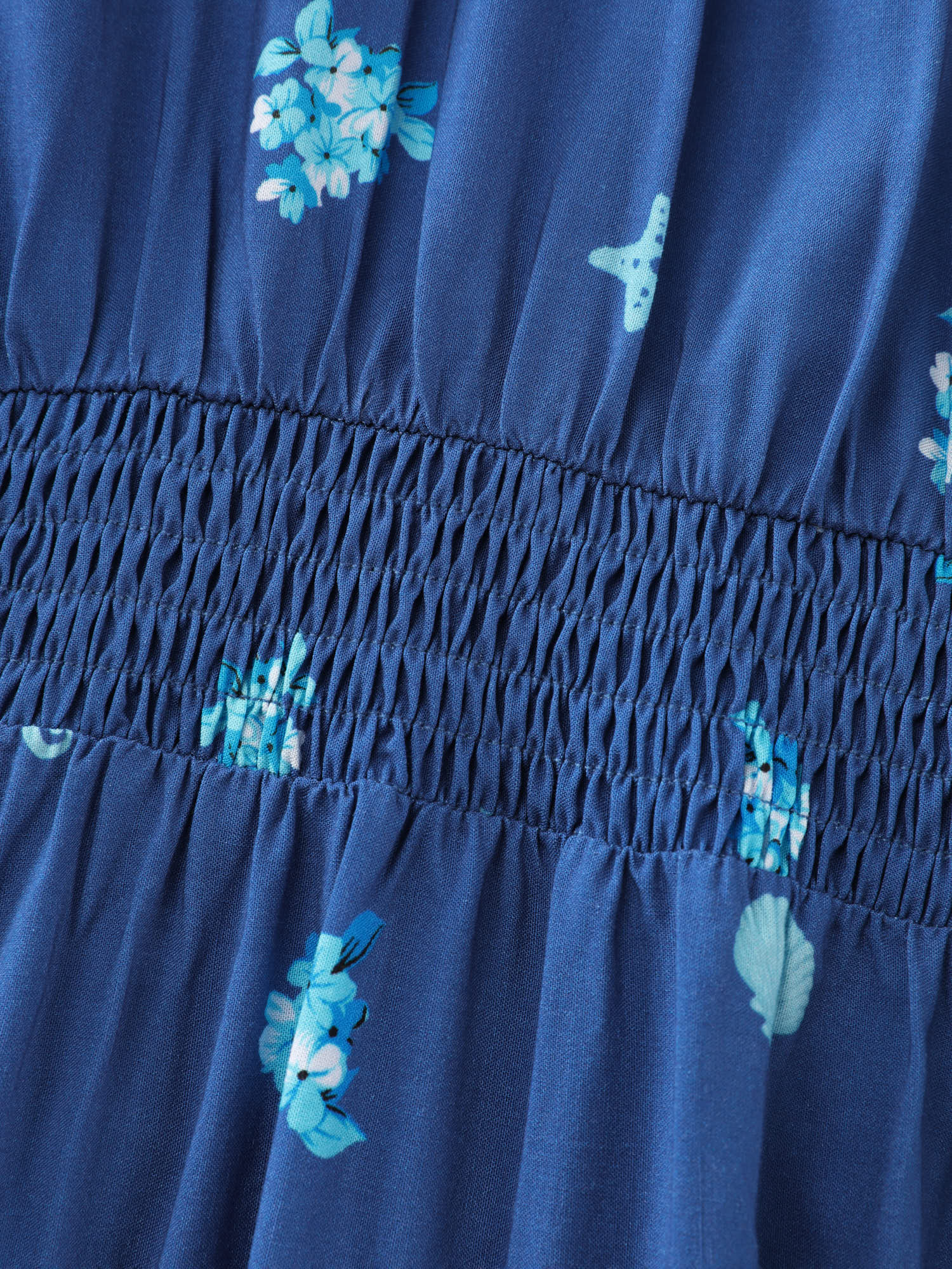 Floral Marine Print Pockets Button Maxi Dress - Image 6
