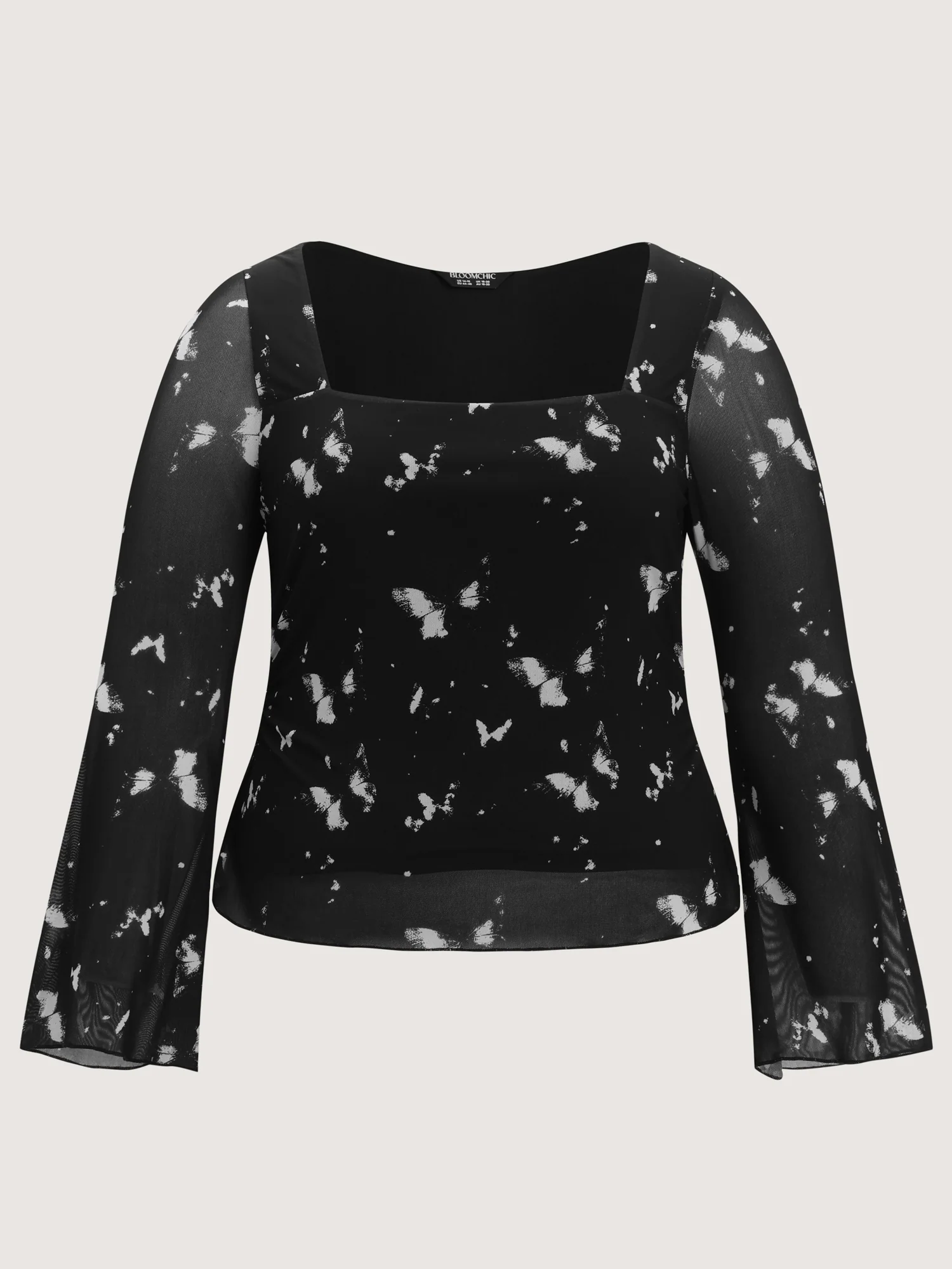 Floral Mesh Shirred Waist T-Shirt - Image 7