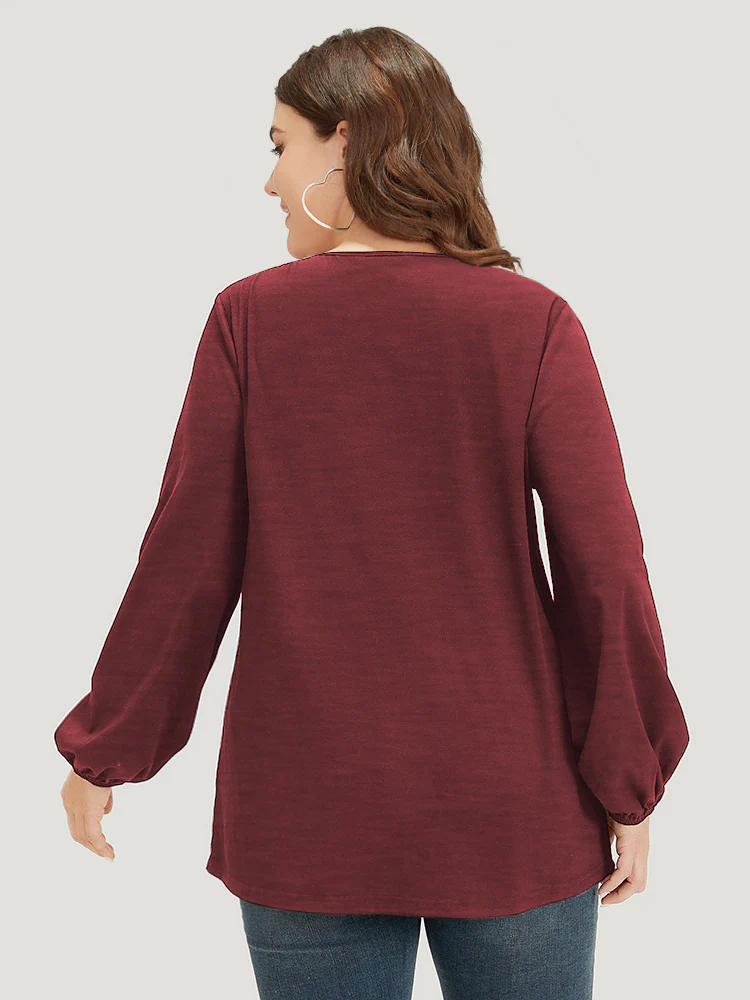 Floral Patchwork Crew Neck Raglan Sleeve Sweatshirt - Image 10