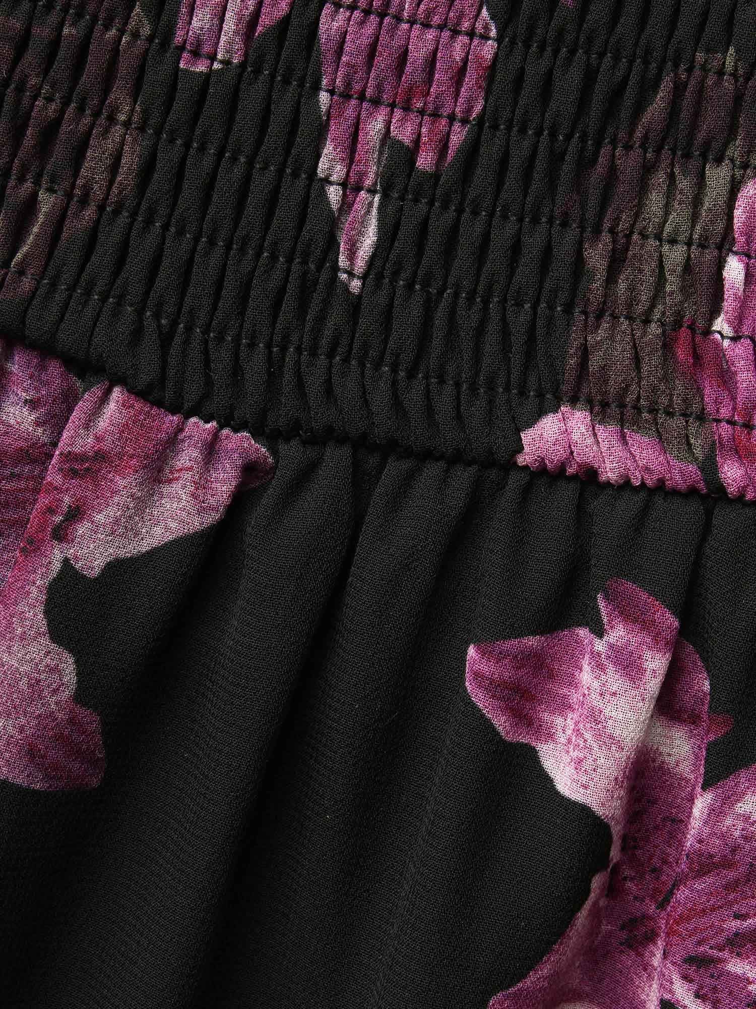 Floral Patchwork Ruffle Hem Mesh Dress - Image 8