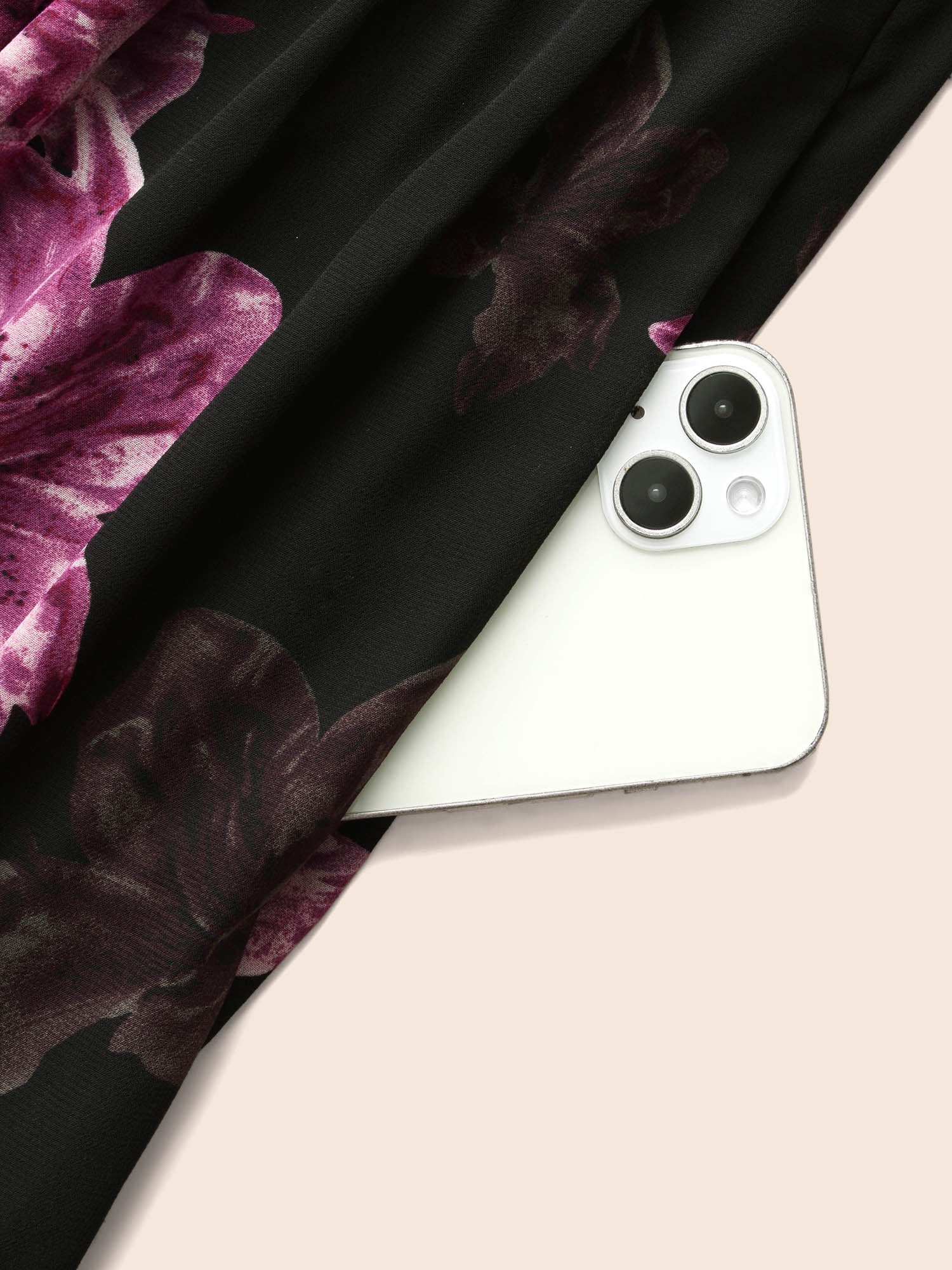 Floral Patchwork Ruffle Hem Mesh Dress - Image 9