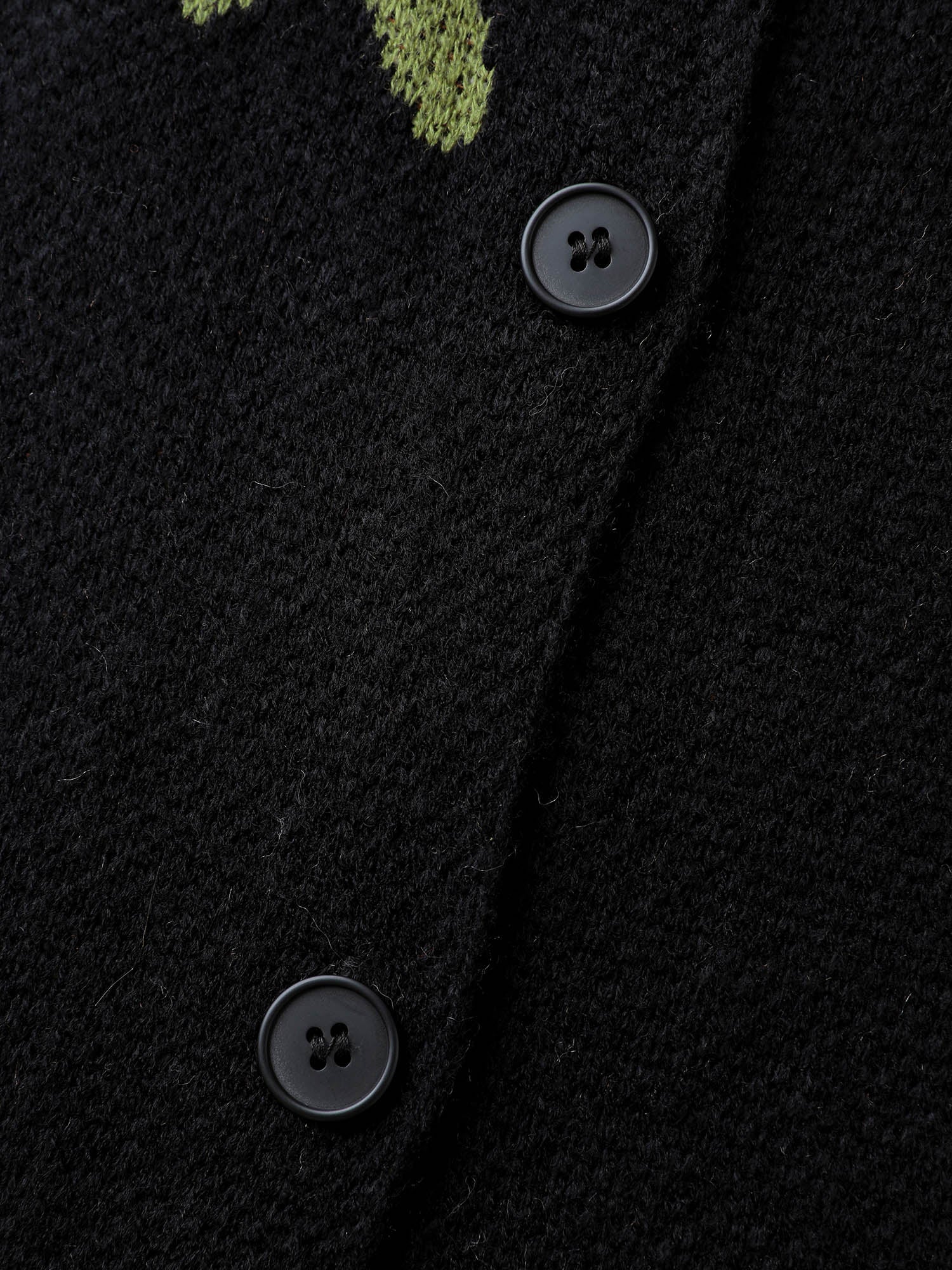 Floral Pattern Button-Down Knit Cardigan - Image 5