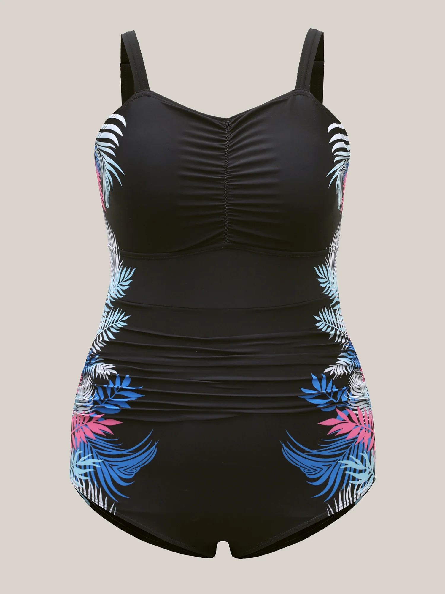 Floral Pattern Sweetheart Neck One-Piece Swimsuit - Image 7