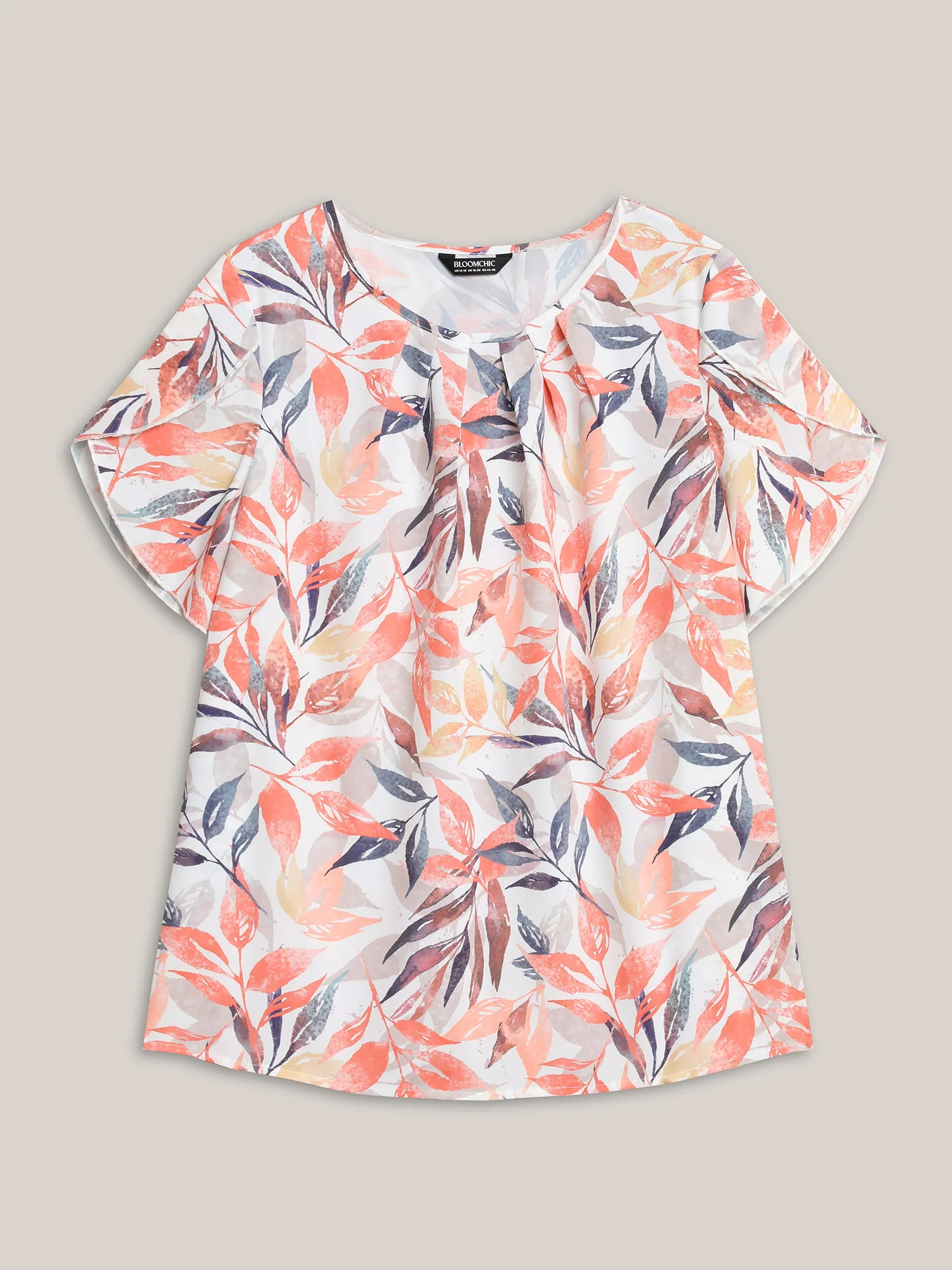 Floral Petal Sleeve Pleated Shirt - Image 8
