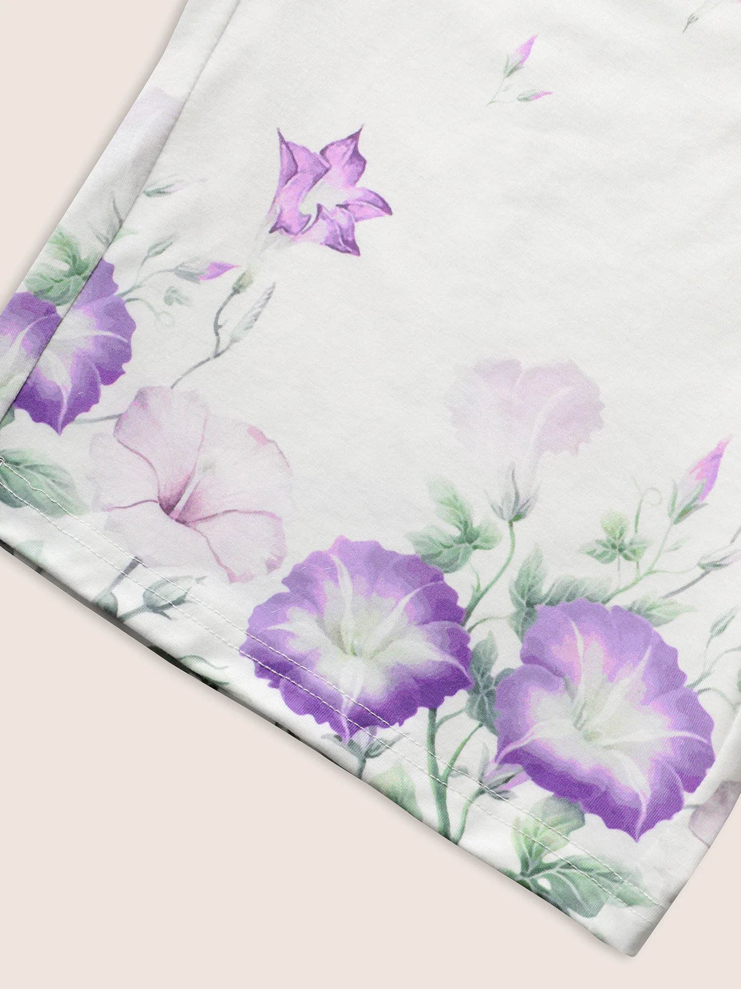 Floral Pleated Button Detail Loungewear Set - Image 10