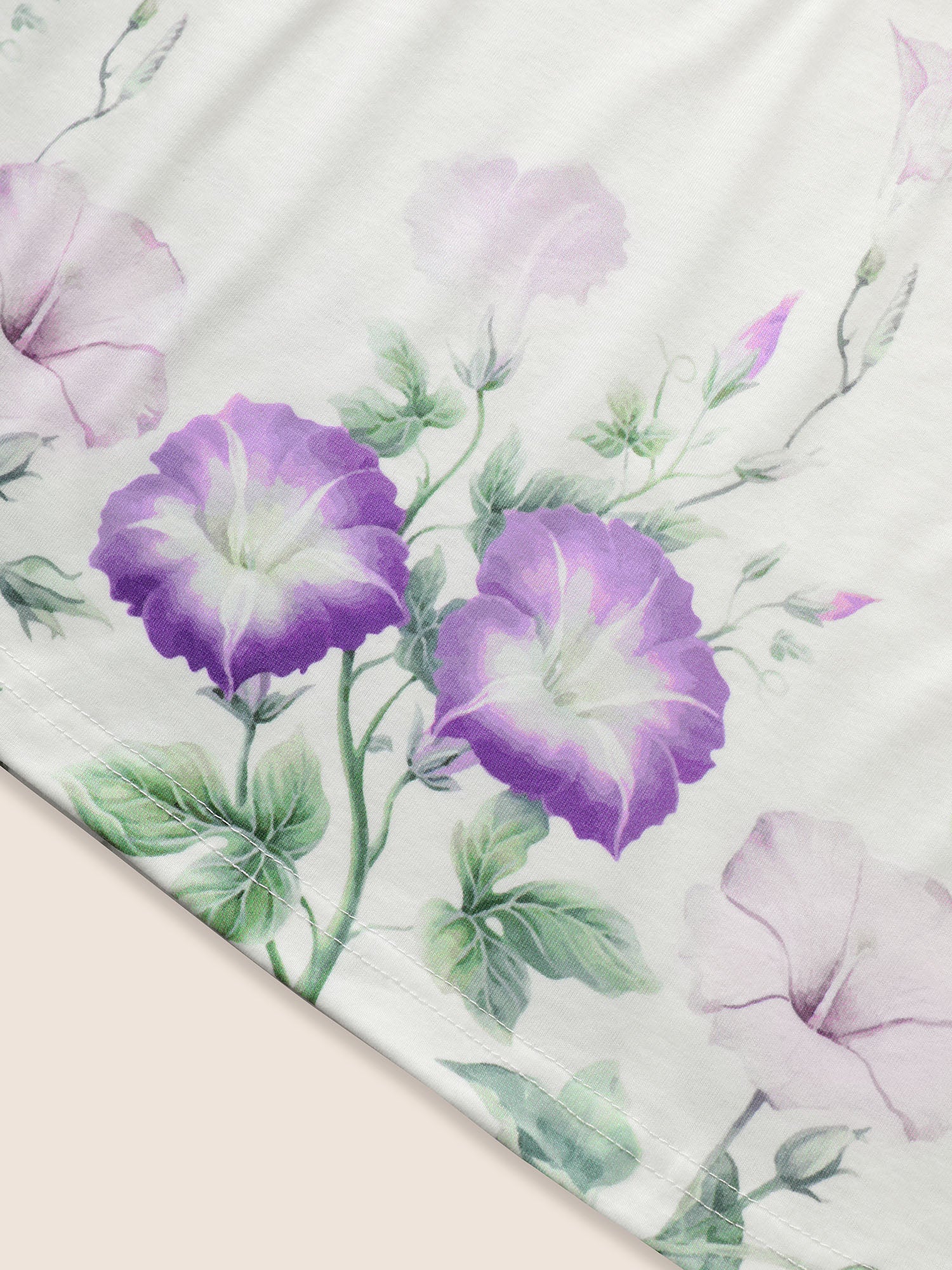 Floral Pleated Button Detail Loungewear Set - Image 9
