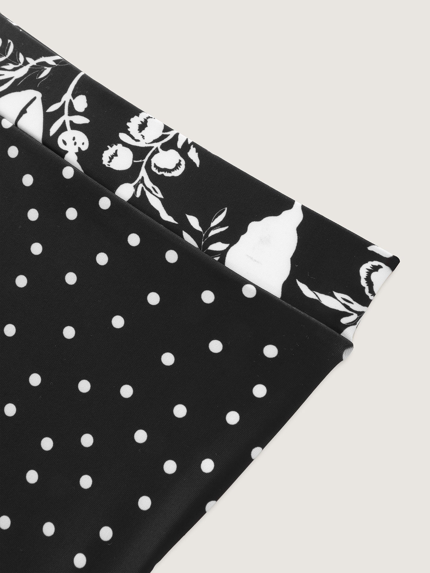 Floral Polka Dotted Print Swim Dress - Image 11