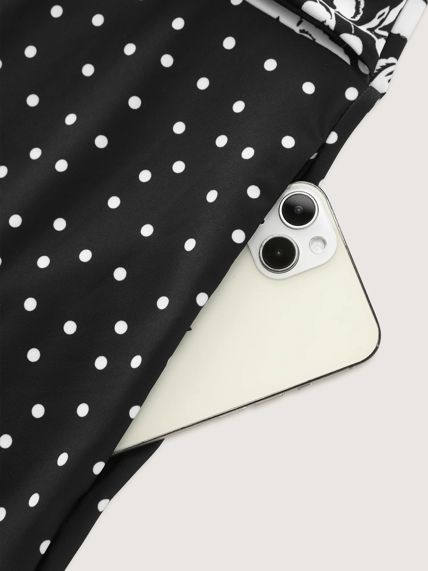Floral Polka Dotted Print Swim Dress - Image 9