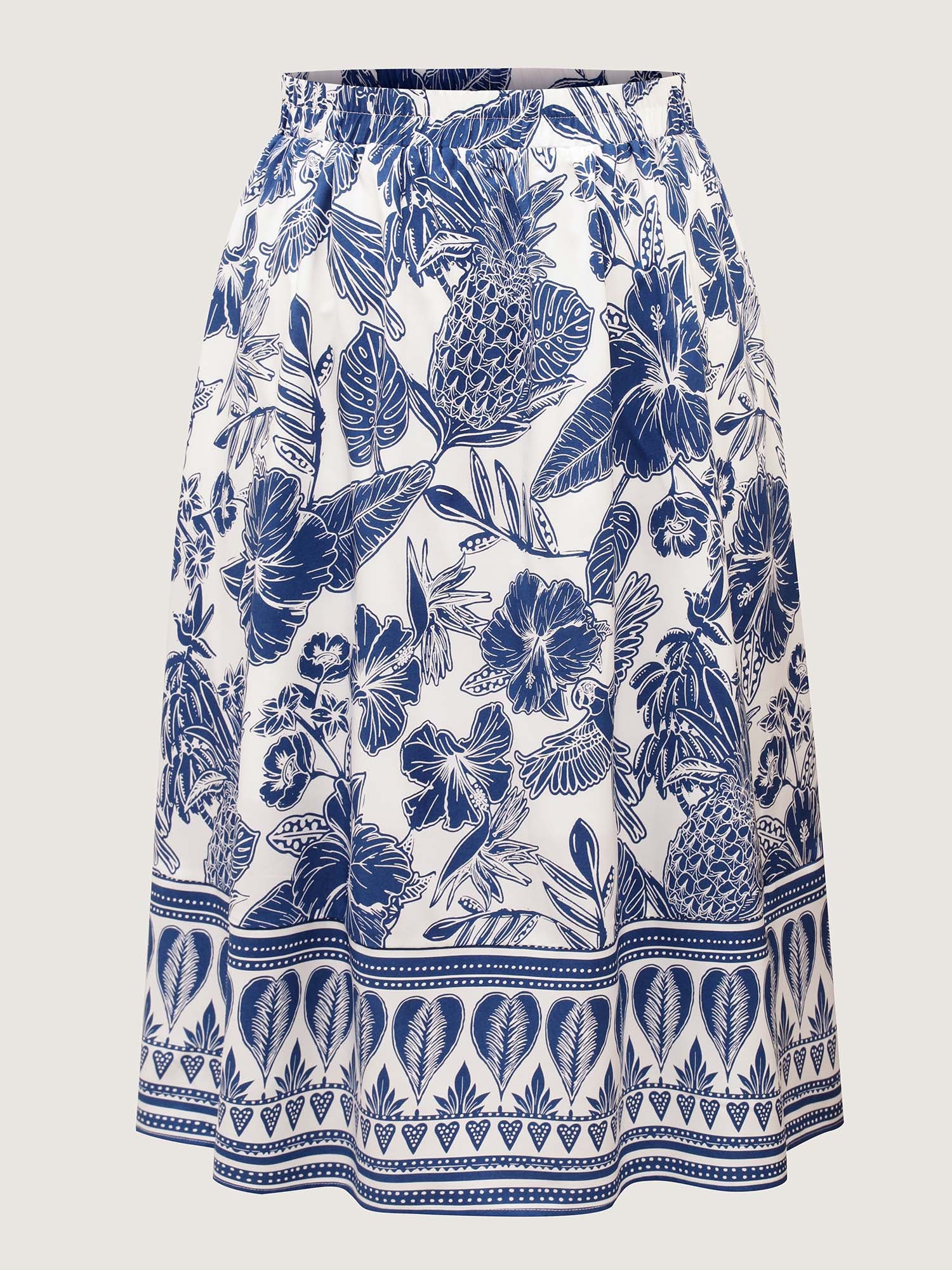 Floral Print A-Line Maxi Skirt - Image 7