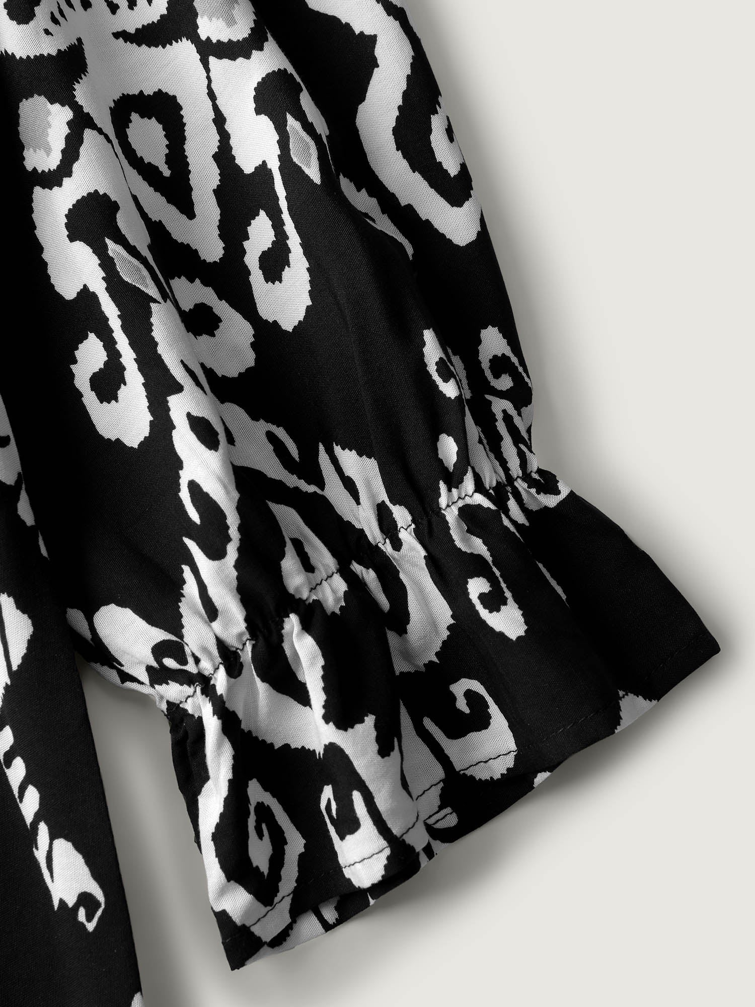 Floral Print Adjustable Drawstring Waist Midi Dress - Image 5